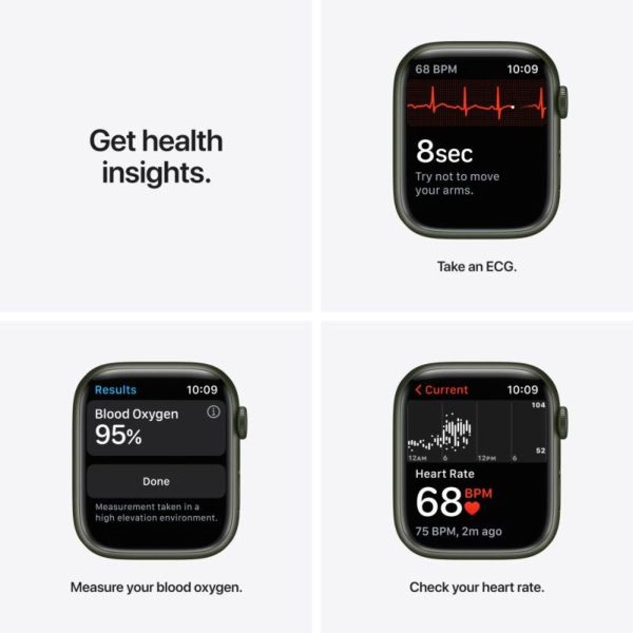 Apple Watch Series 7 GPS + Cellular, 45mm Green Aluminium Case with Clover Sport Band – Middle East Version