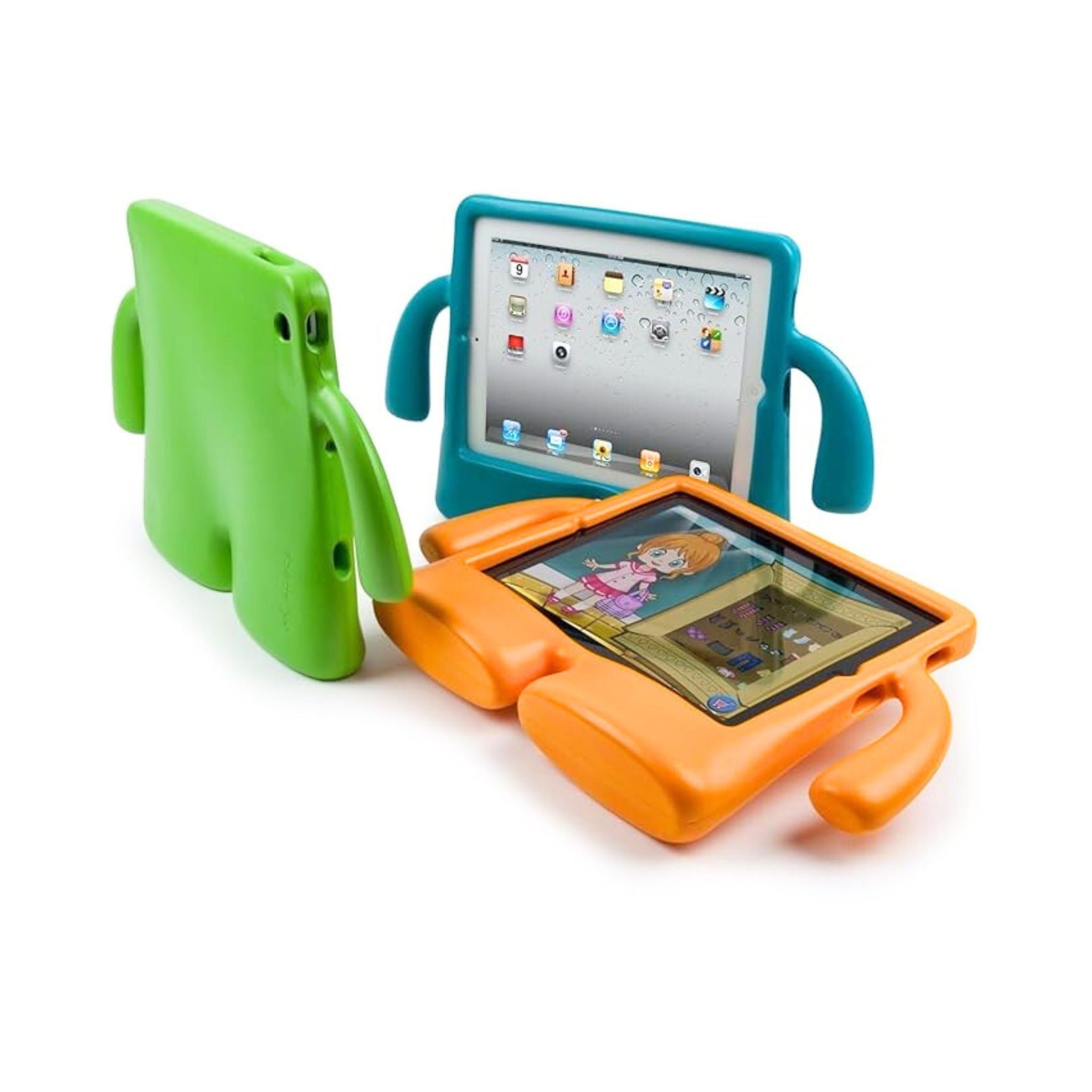 iPad Case Air 5th Generation 4th 10th 10.9 inch Pro 11 2020 2021 2022 Durable Shockproof Protective Cover for Kids Girls Boys - Silicone-Green