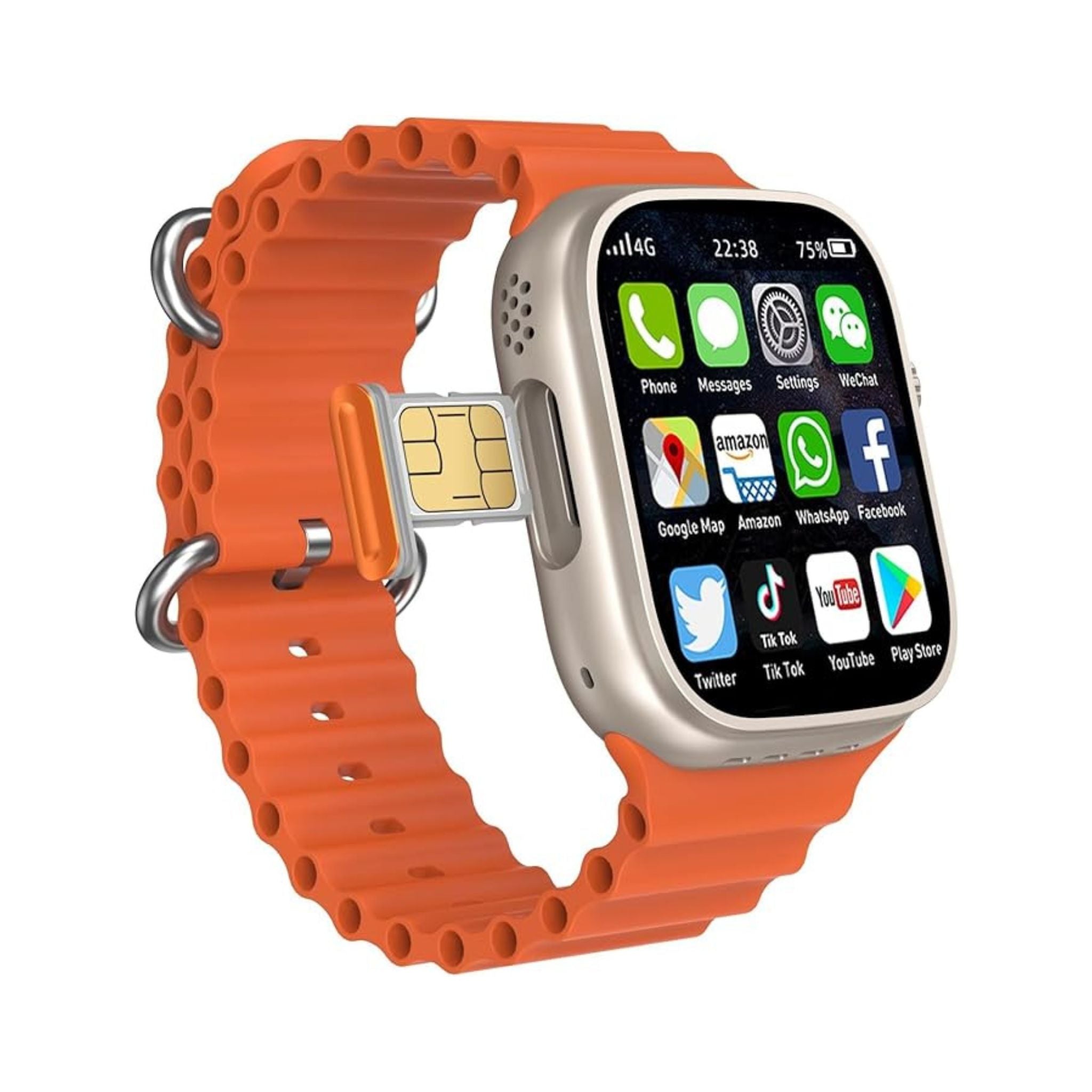 Modio 4G Ultra Max_3 Pair Strap Smartwatch_Gold