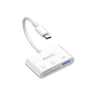 YESIDO GS16 High Quality Type-C To USB 3.0 TF SD Card Slot & PD Quick Charge OTG Adapter