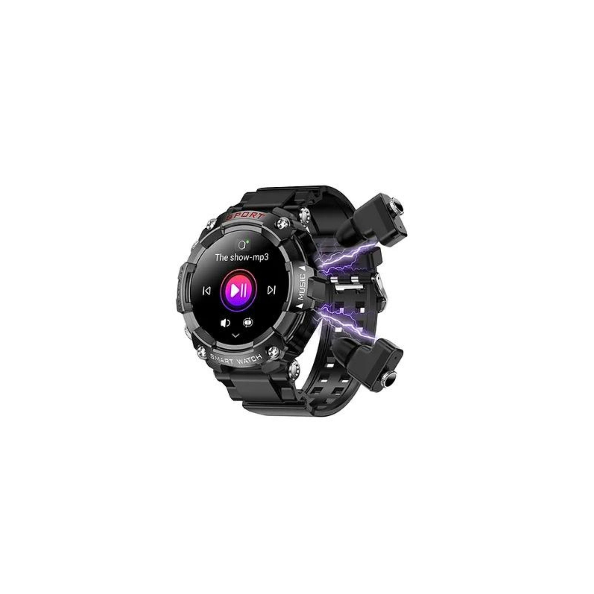 Haino Teko Germany ST-3_ Watch Buds_4GB MP3 Speaker_Voice Recorder_Amolded Display-Black
