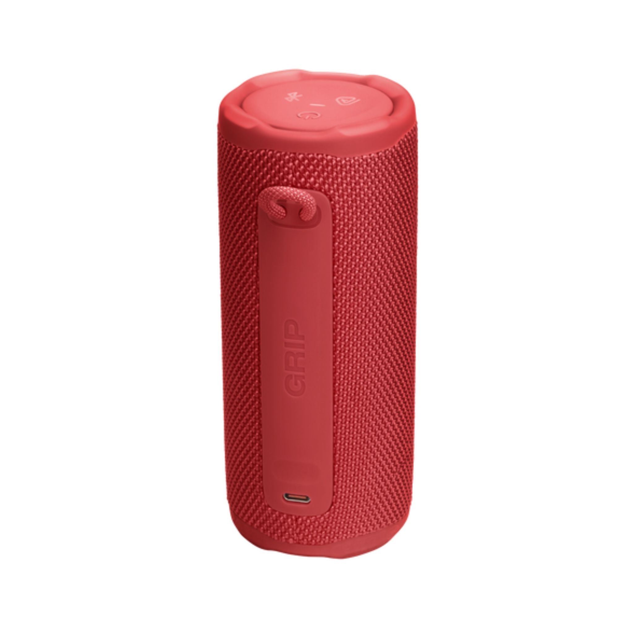 JBL Grip Compact Bluetooth Speaker, JBL Pro Sound with AI Sound Boost, IP68 Waterproof and Dustproof, Ambient Light, Up to 14 Hours Playback, Auracast Multi-Speaker, JBL Portable App, Red