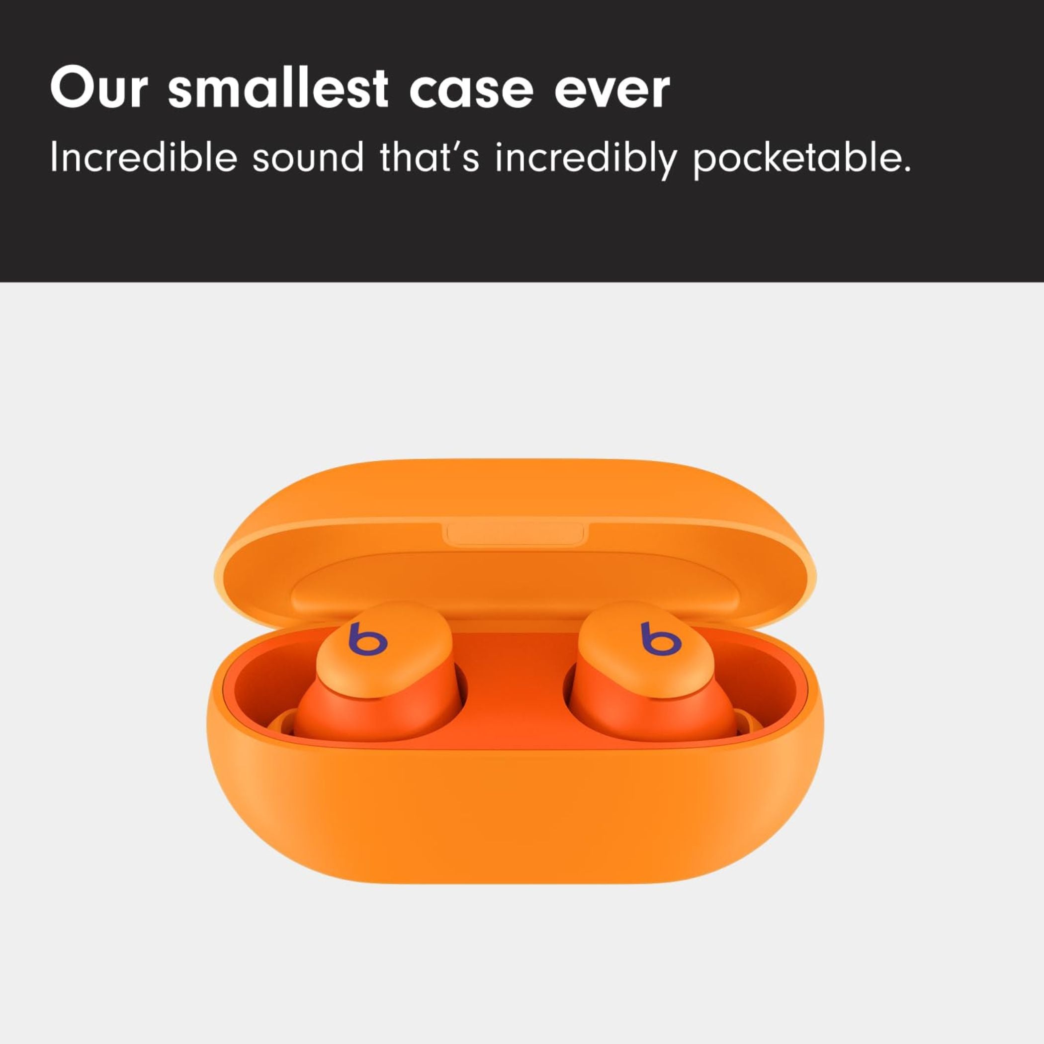 Beats Solo Buds – True Wireless Earbuds | 18 Hours of Battery Life | Class 1 Bluetooth Headphones | Apple & Android Compatibility | Built-in Microphone -Orange