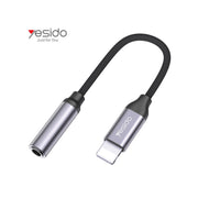 Yesido YAU21 Aux Audio Cable To Audio Adapter Cable 10CM 3.5mm AUX Headphones Adapter For iPhone
