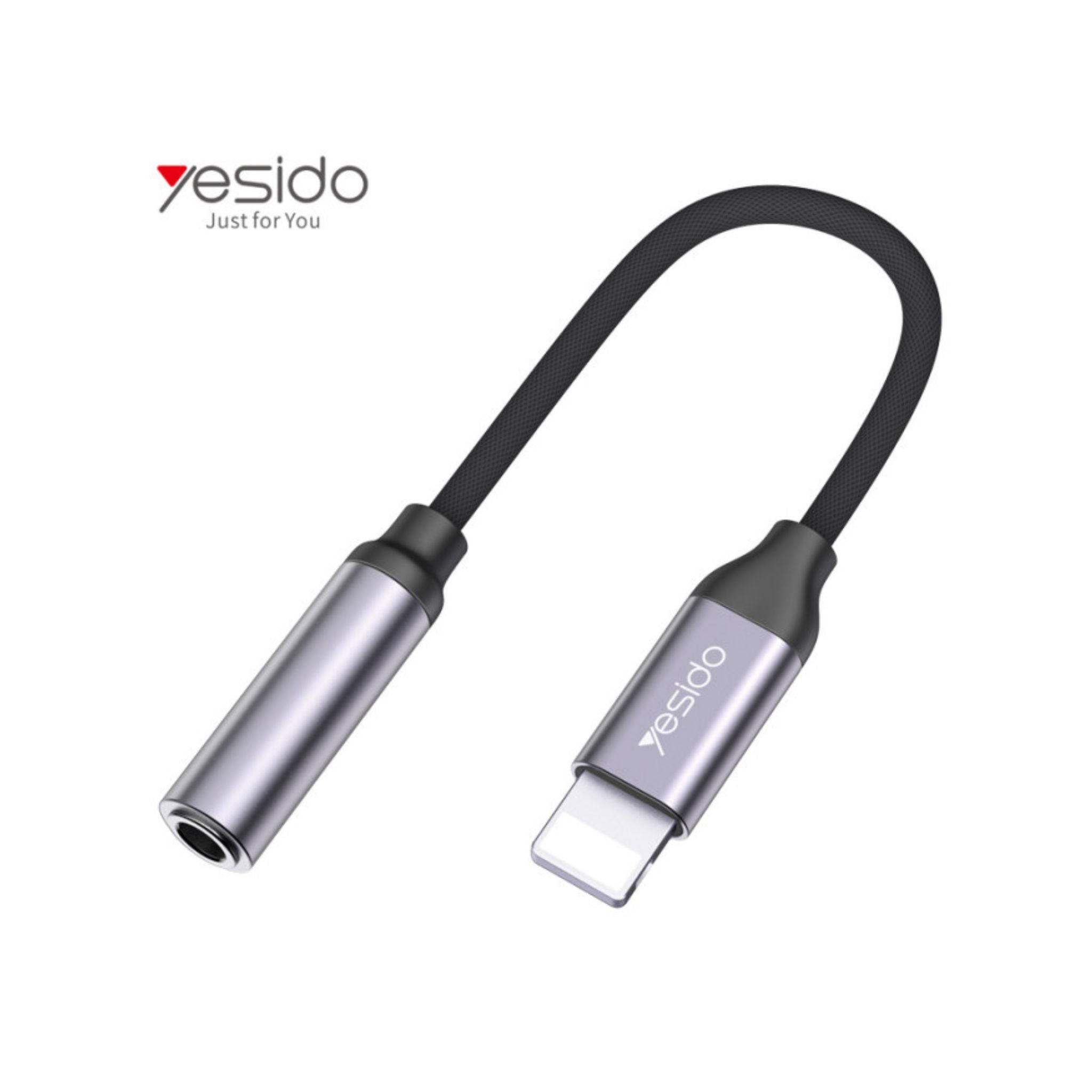 Yesido YAU21 Aux Audio Cable To Audio Adapter Cable 10CM 3.5mm AUX Headphones Adapter For iPhone