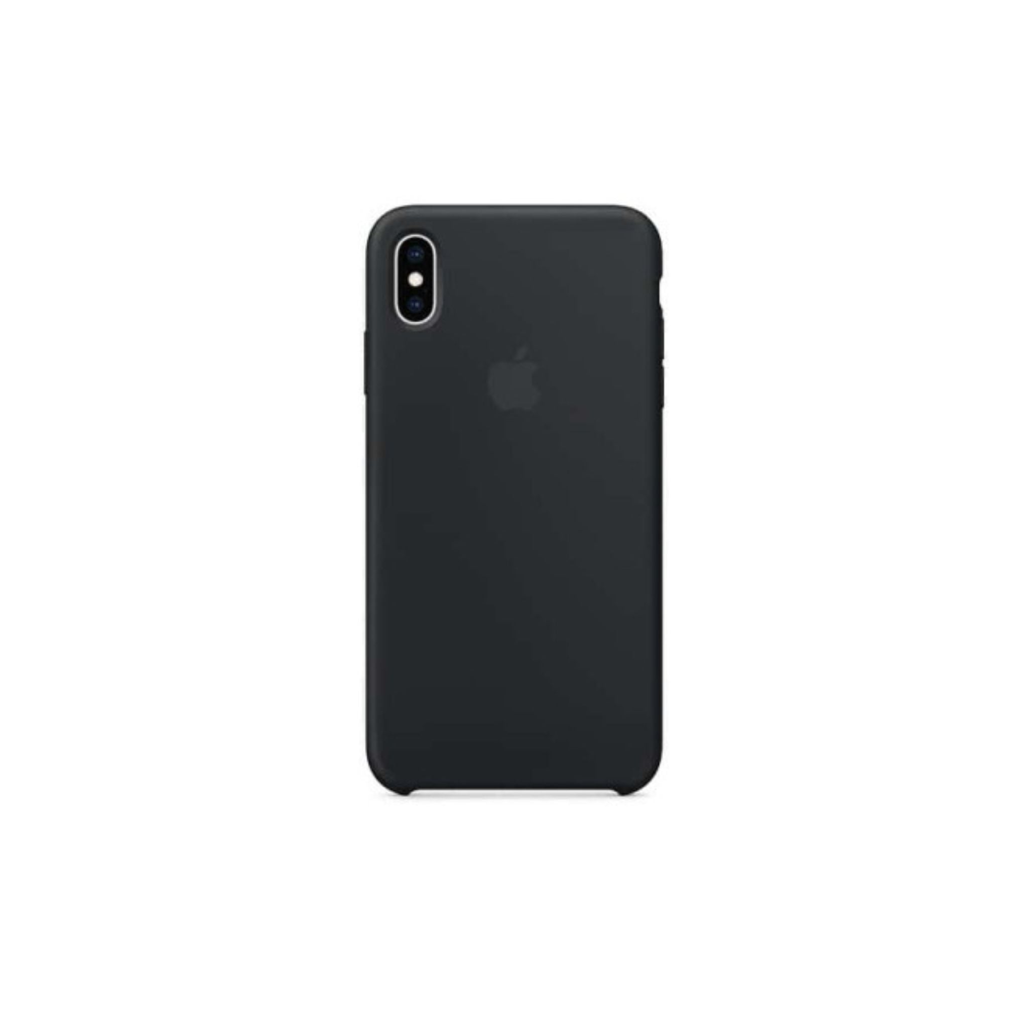 APPLE iPhone XS Max (6.5 inch) Silicone Back cover Case with Apple Logo, Protective Backcover - Black