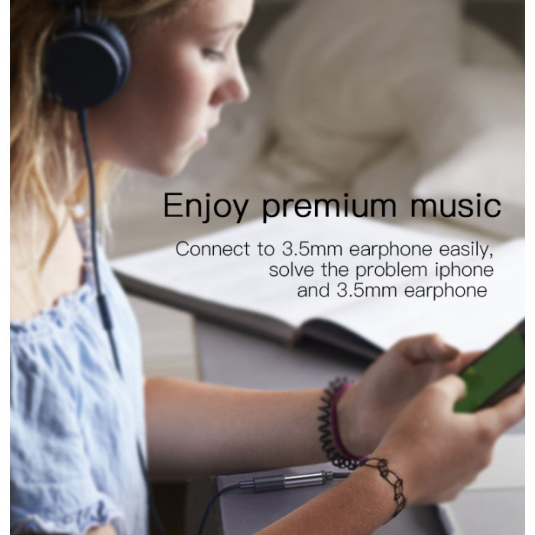 Yesido YAU21 Aux Audio Cable To Audio Adapter Cable 10CM 3.5mm AUX Headphones Adapter For iPhone
