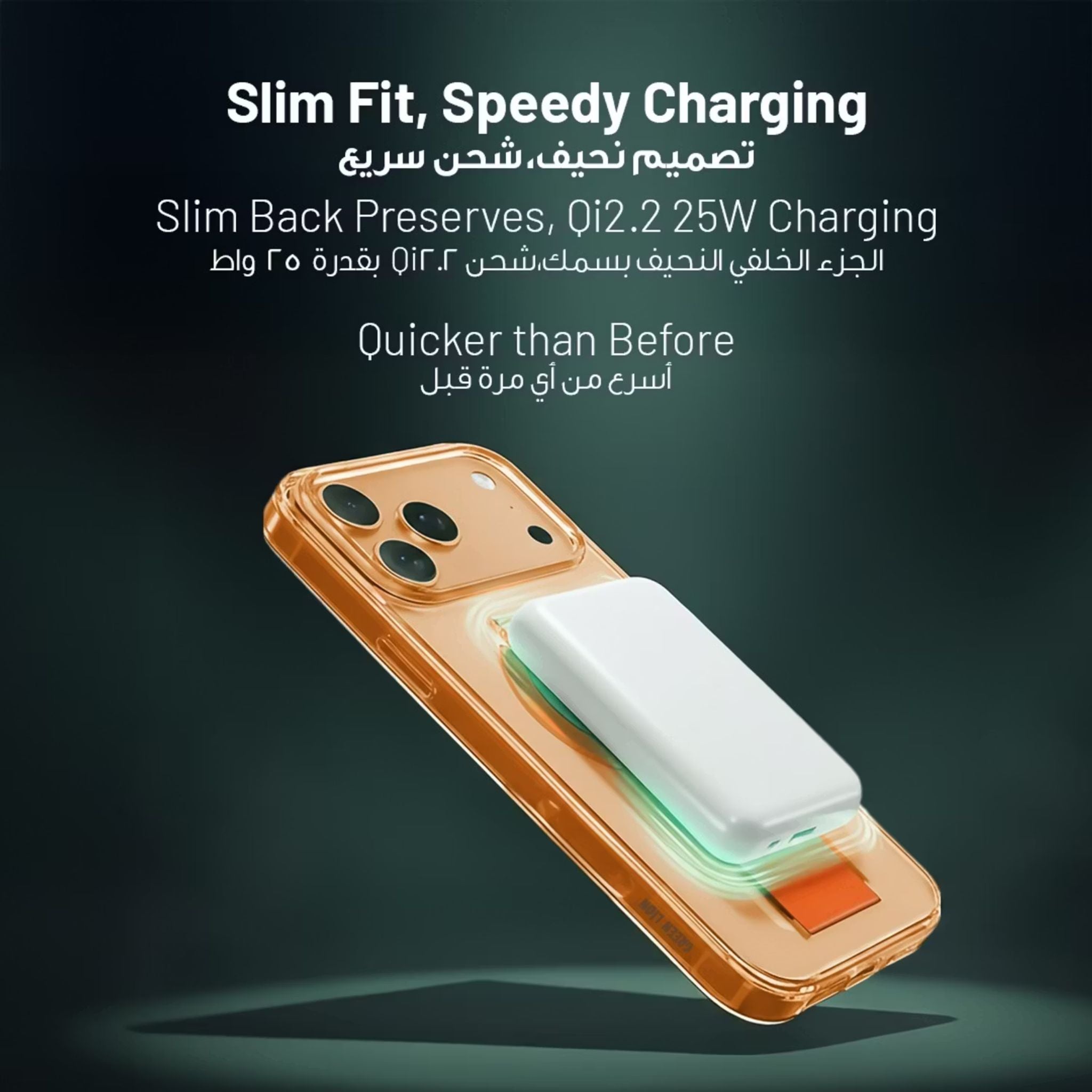 Green Lion Grip 360° MagSafe Case for iPhone 17 Pro, Up to 3500gs Force Impact Resistance, Foldable Stand, Strong Magnets, Drop Protection, Anti-Scratch, Leather Grip Strap, Camera Protection, Horizontal & Vertical Features - Orange Titanium