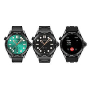 Haino Teko RW48(3 Pairs Strap-Silicon,Leather,Stainless Steel)_Black