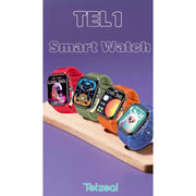 Telzeal T1 1.5 Inch AMOLED Display Smart Watch With IP67 Waterproof and 4 Pair Strap -Red