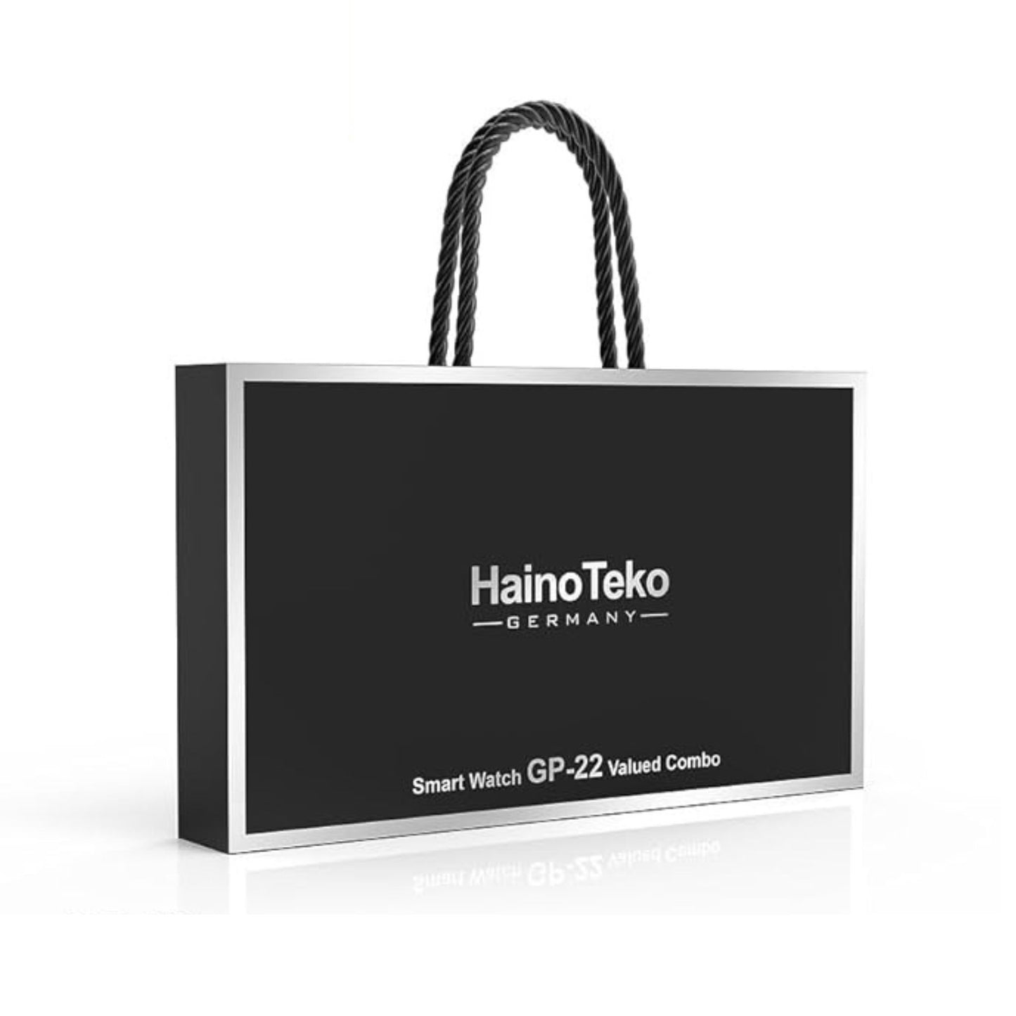 Haino Teko GP 22 Smart Watch Gift Box with Sunglasses, Belt and Neckband for Men and Boys_Black