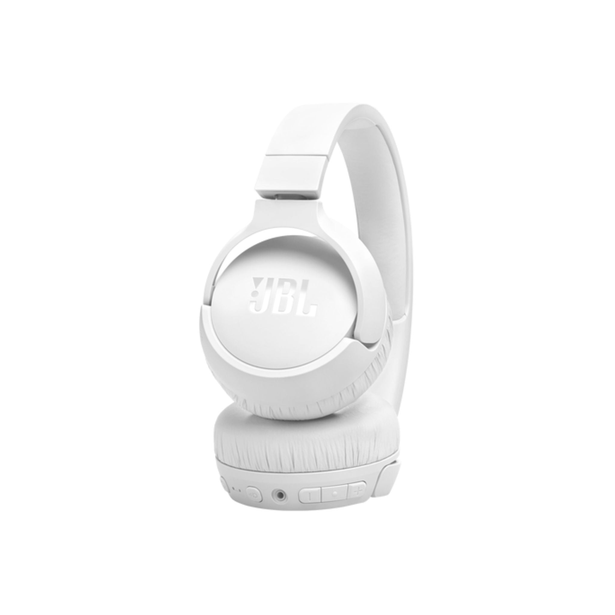 JBL T670 Over-Ear Noise Cancelling Bluetooth Stereo Wireless Headphone, Up to 70Hours Battery Life, Multi-Point Connection, Flat-fold design, Detachable Cable, Audio cable, Speed charge - White