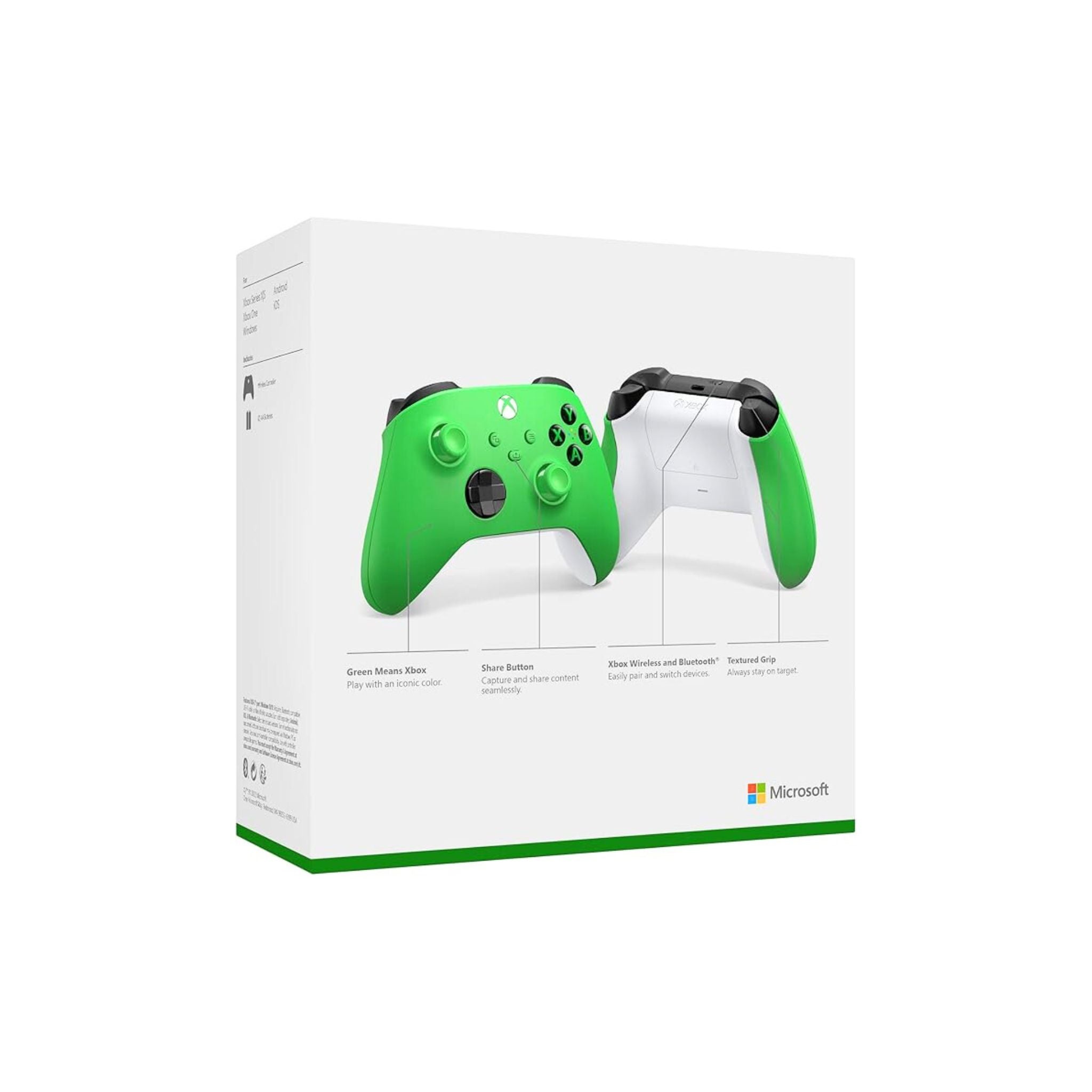 Microsoft Xbox Wireless Controller For Xbox Series X|S, Xbox One, Windows10, Android, And IOS - Velocity Green