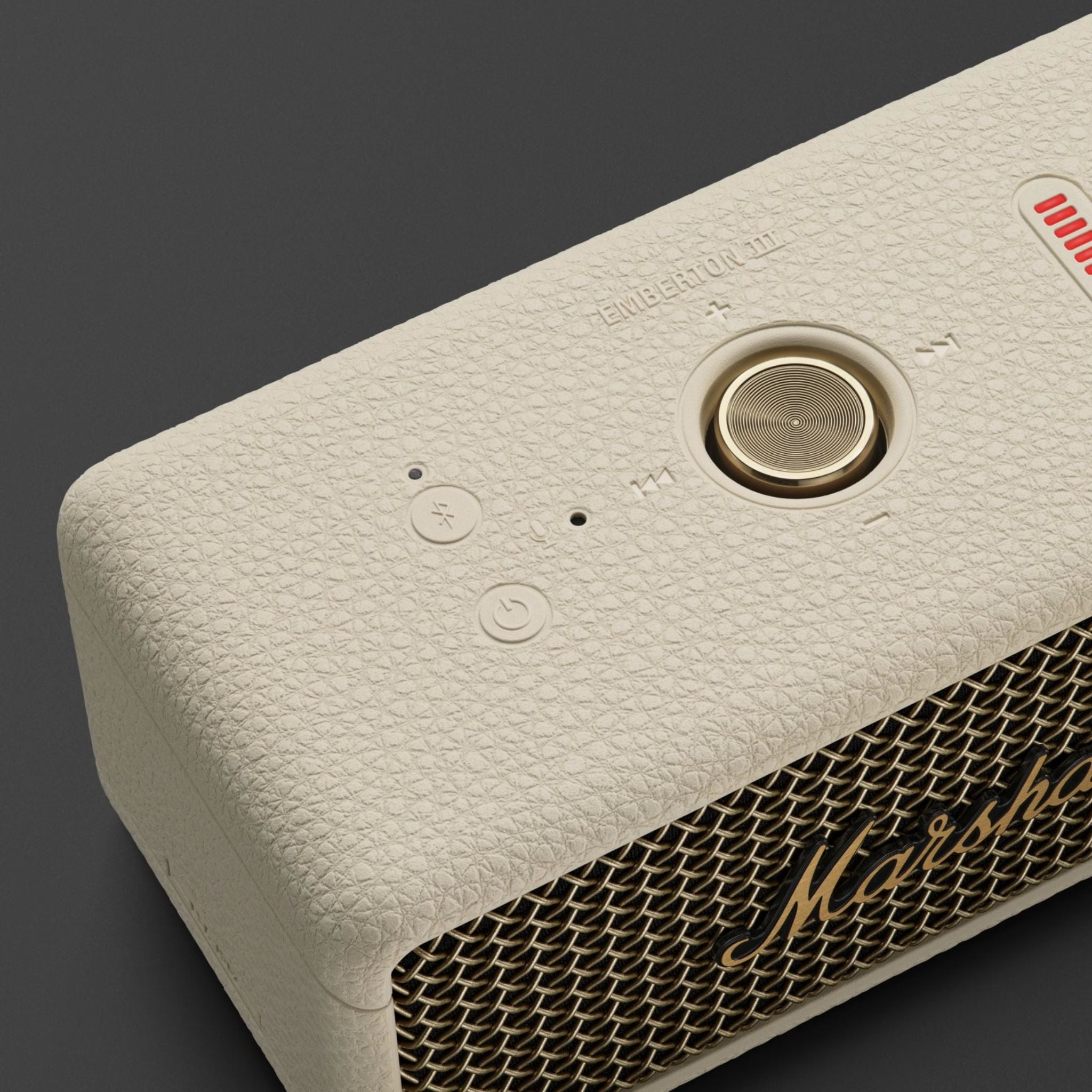 Marshall Emberton III Portable Bluetooth Speaker - Water Resistant Wireless Speaker Portable Speaker with 32+ Hours of Playtime - Cream