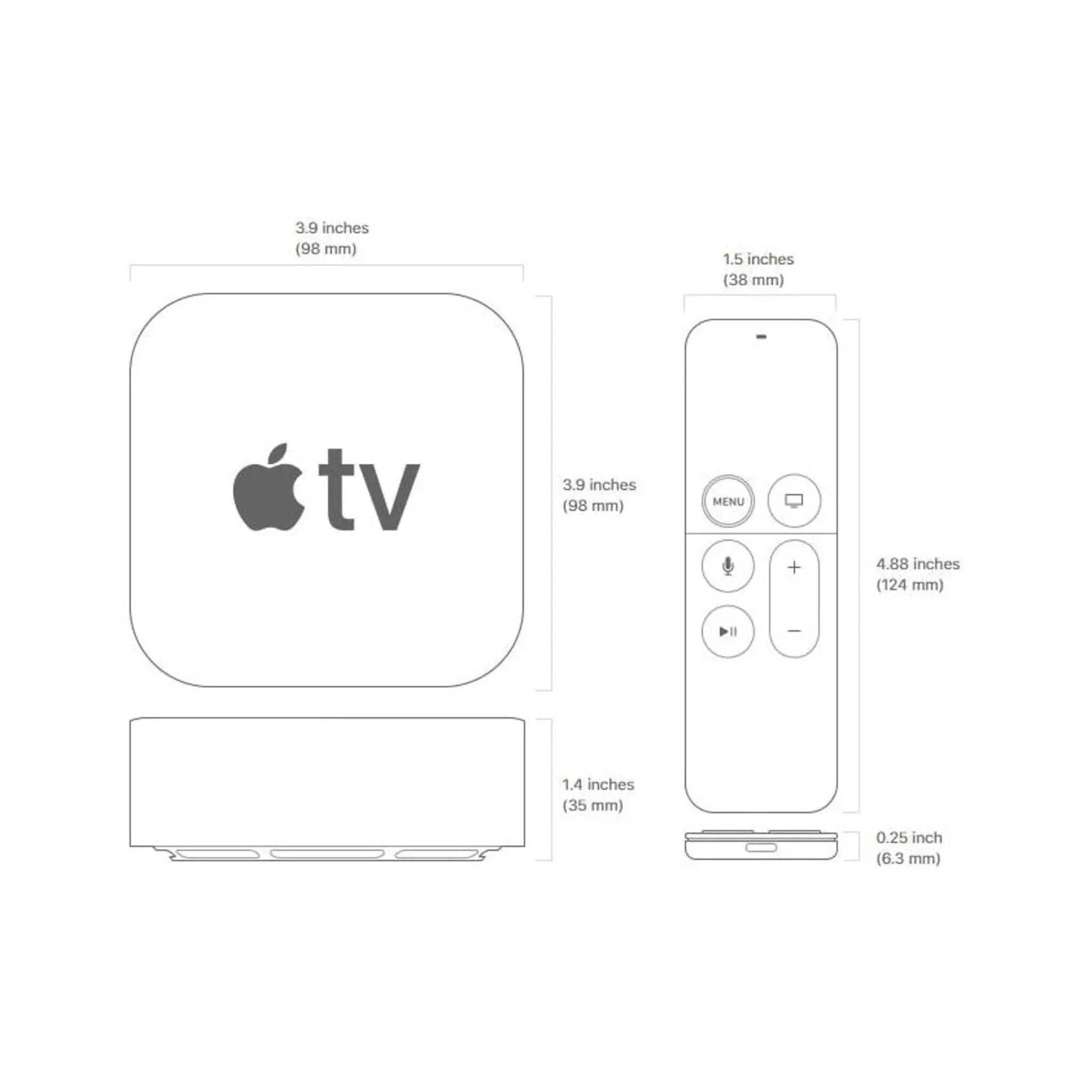 Apple TV 4K Streaming Media Player, 32GB, HDMI, Gigabit Ethernet, Lightning, Bluetooth v5.0, Up to 10m Range- Black