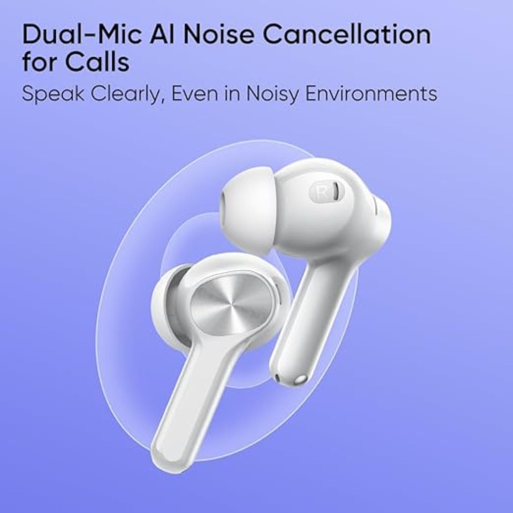 Realme Buds T200 Lite Bluetooth Earbuds, 48H Playback, AI ENC Noise Cancellation, Fast Charging, Gaming Mode, Google Fast Pair, IPX4 Water Resistant, with Mic – Storm Grey