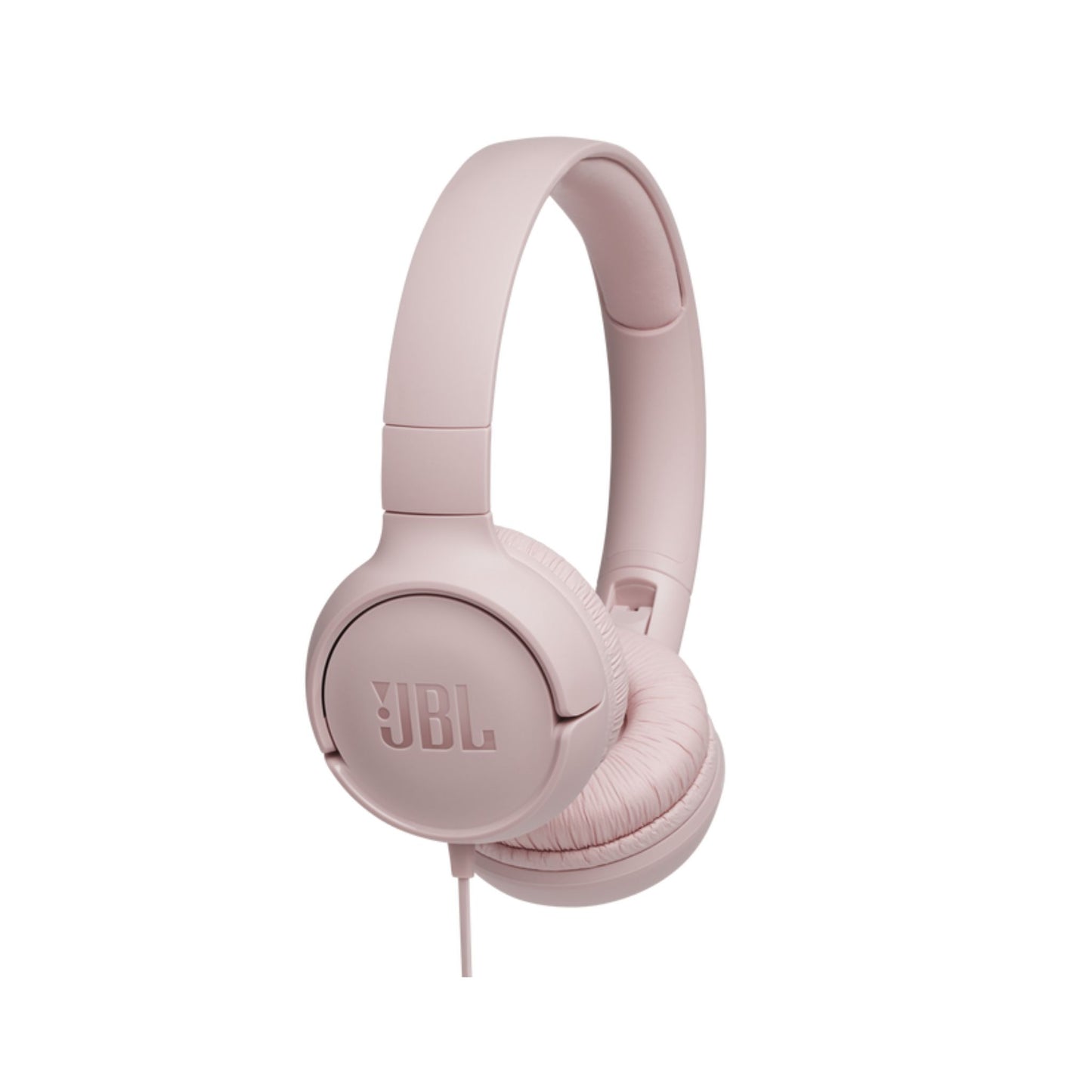 JBL Tune 500 Wired On-Ear Headphones, Deep JBL Pure Bass Sound, 1-Button Remote/Mic, Lightweight and Foldable Design, Tangle-Free Flat Cable, Voice Assistant - Pink, JBLT500PIK