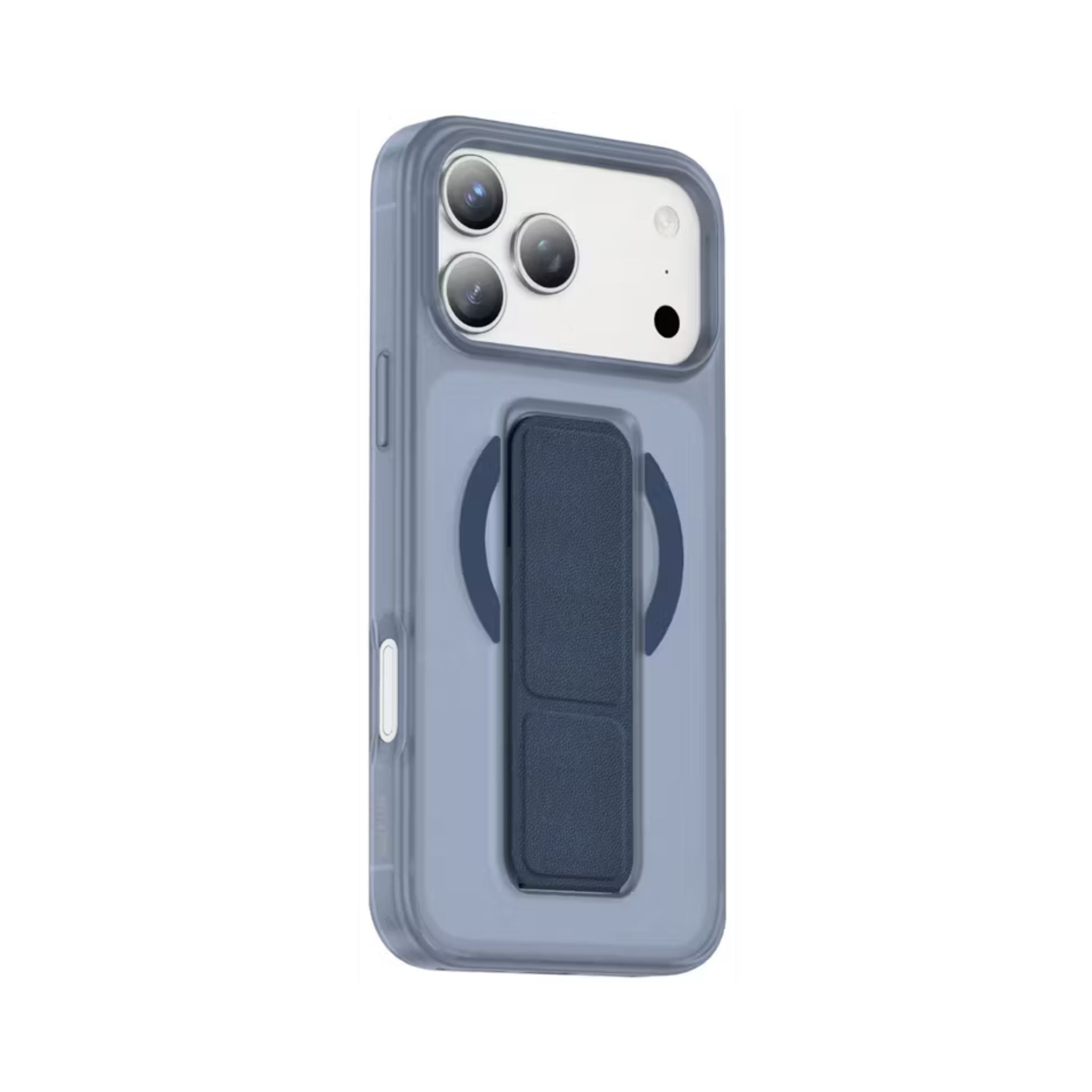 Green Lion Grip 360° MagSafe Case for iPhone 17 Pro Max, Up to 3500gs Force Impact Resistance, Foldable Stand, Strong Magnets, Drop Protection, Anti-Scratch, Leather Grip Strap, Camera Protection, Horizontal & Vertical Features - Blue Titanium