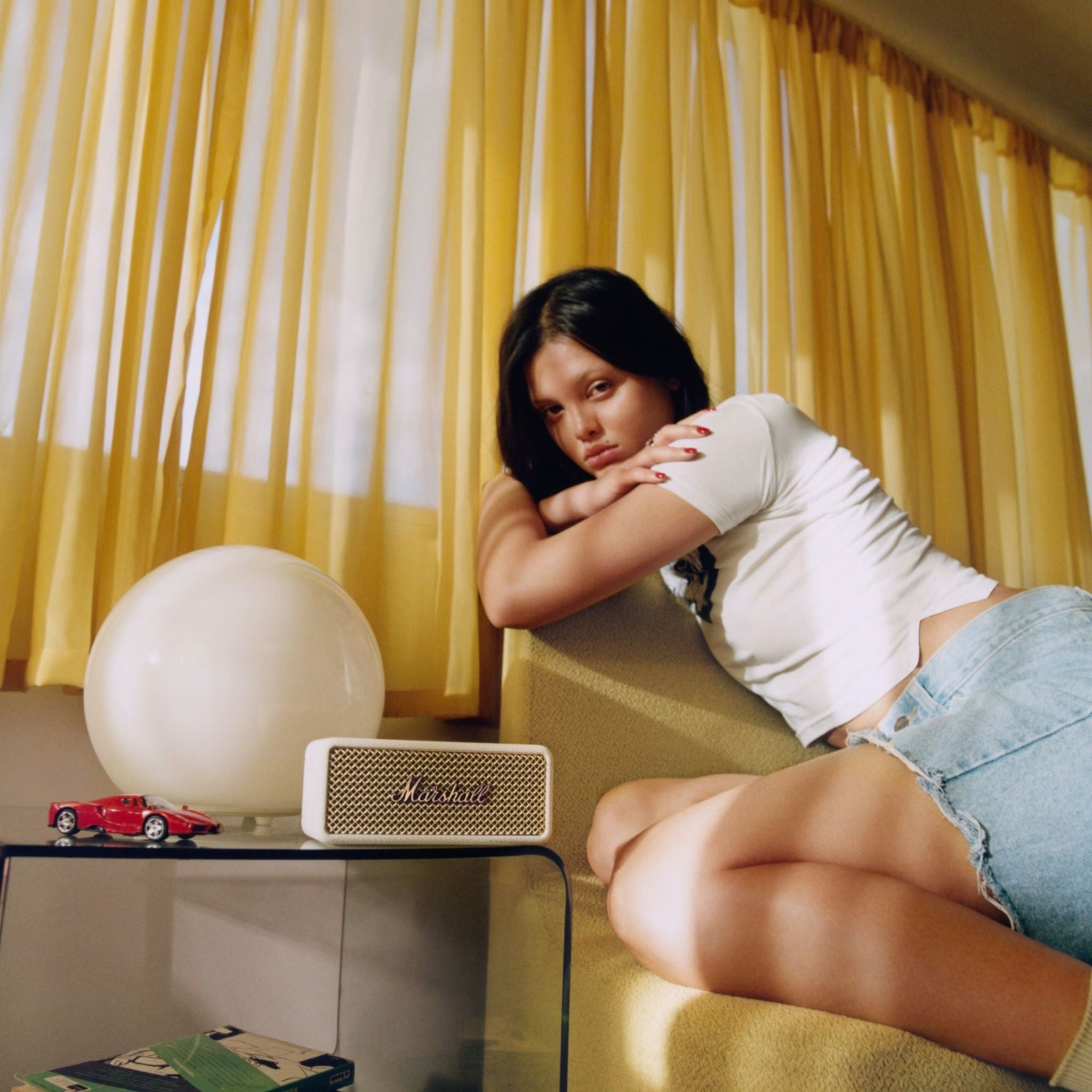 Marshall Emberton III Portable Bluetooth Speaker - Water Resistant Wireless Speaker Portable Speaker with 32+ Hours of Playtime - Cream