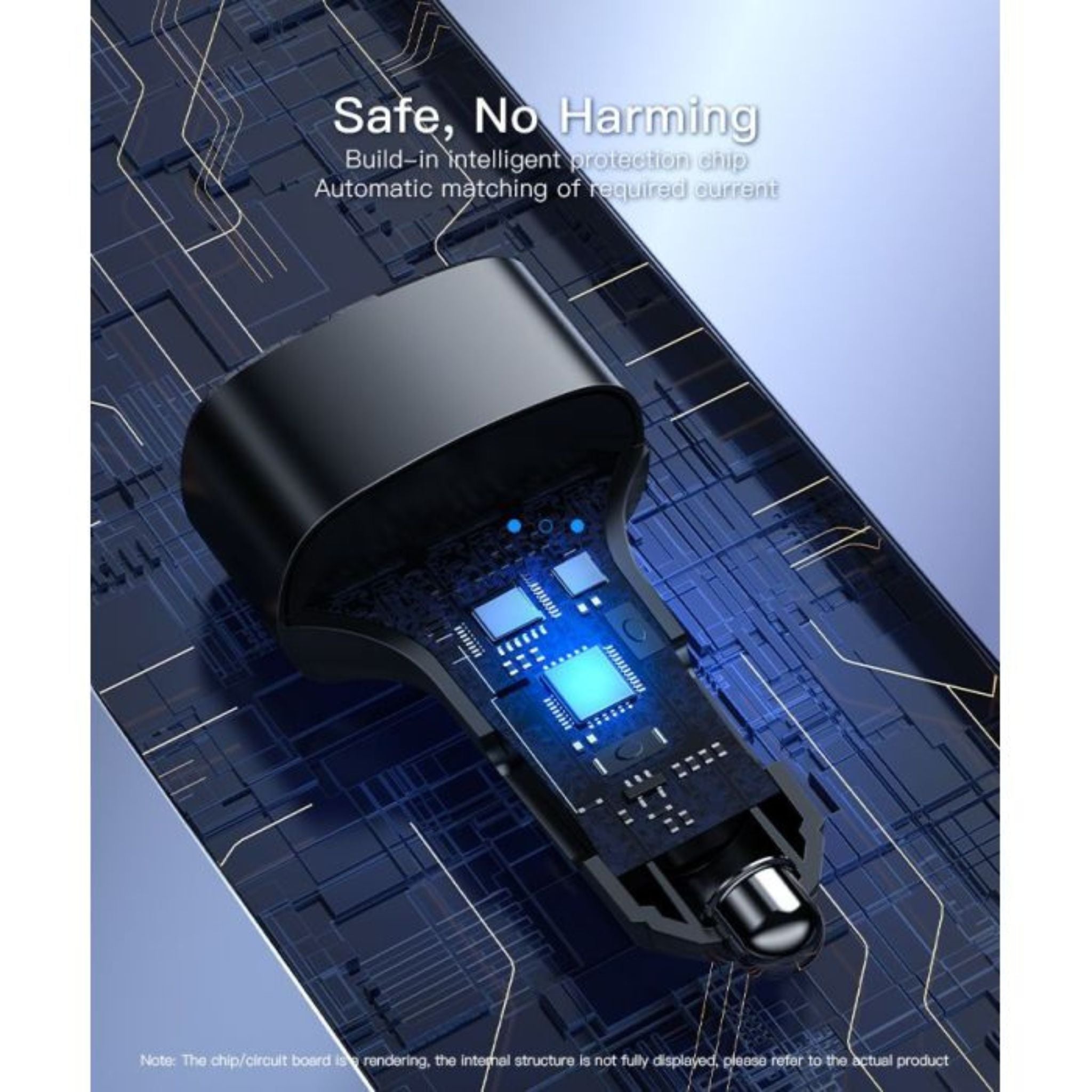 Yesido Y47 3 Ports USB And Type-C PD 25W Total 49W Multifunction Car Charger