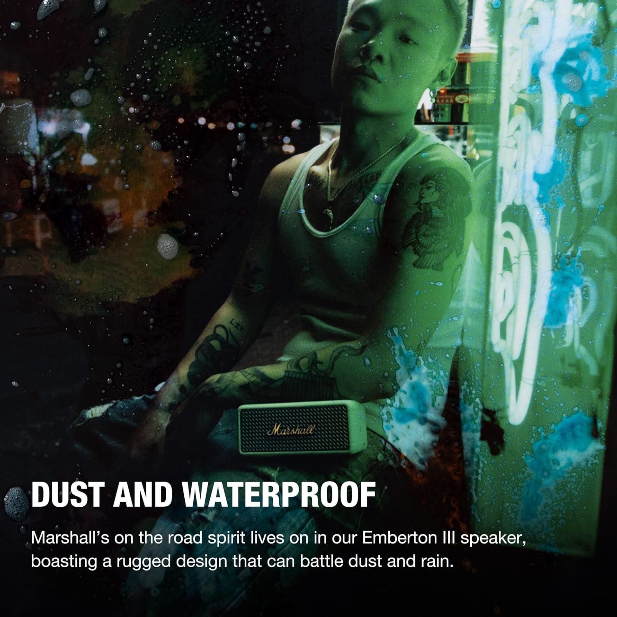 Marshall Emberton III Portable Bluetooth Speaker - Water Resistant Wireless Speaker Portable Speaker with 32+ Hours of Playtime - Cream