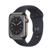 Smartwatch with a dark blue band on a white background