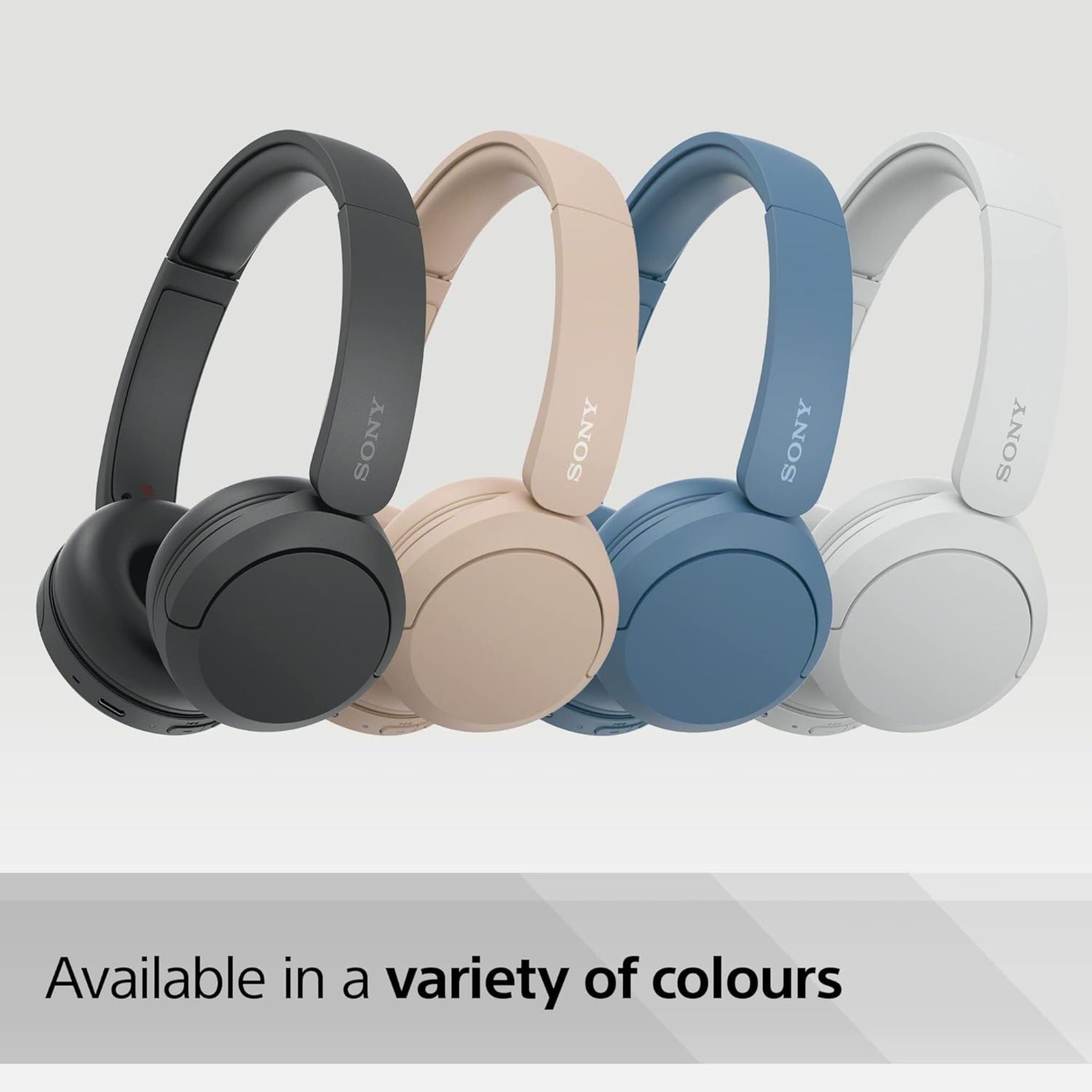 Sony WH-CH520 Wireless Headphones, 50 hours battery life, Clearer hands-free calling, Multipoint Connection, On-ear style-Black