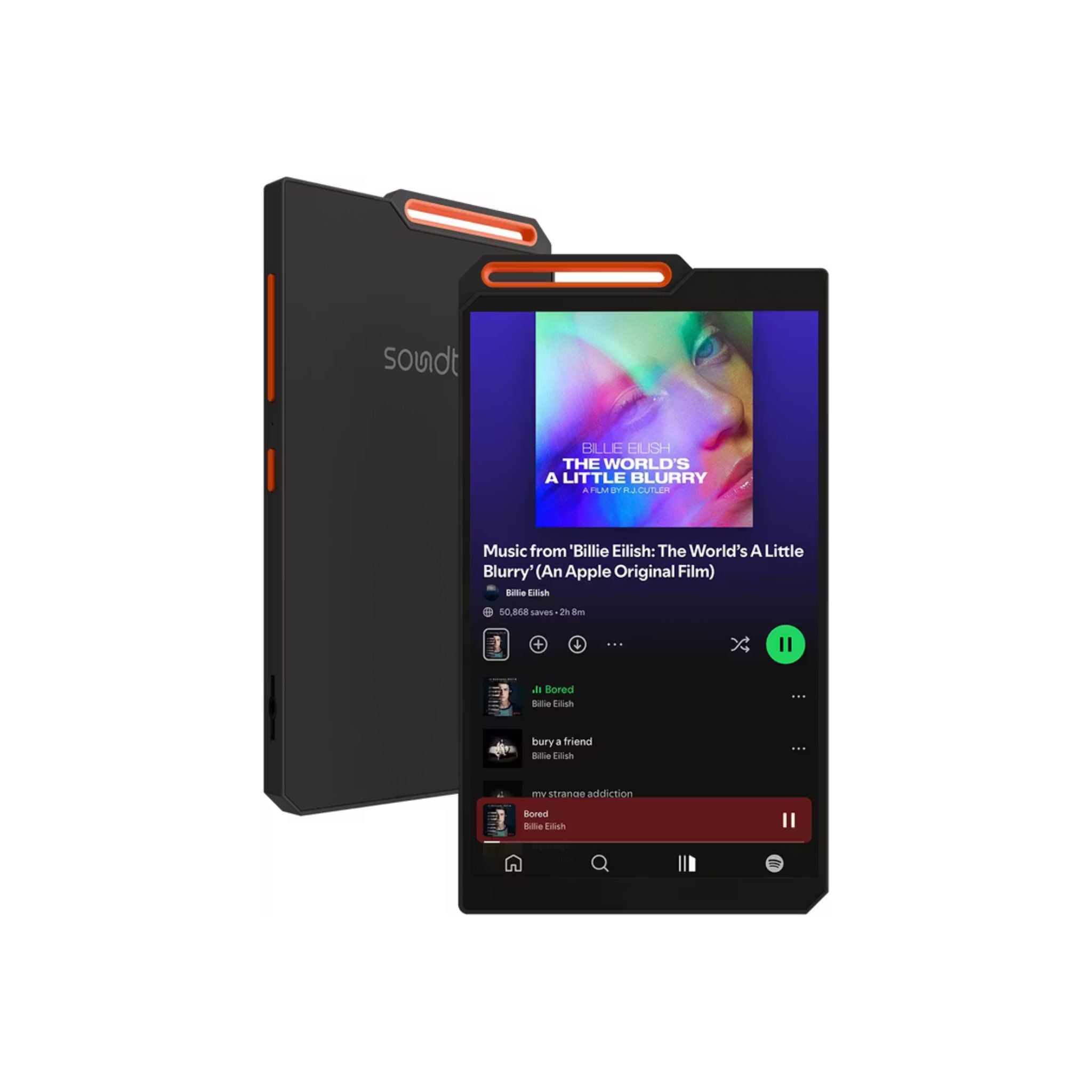 Porodo Soundtec Pod Pro Android Music Player with 1500mAh Battery Capacity, 15 Hours Working Time, 2 Hours Charging Time, Type-C Charging Port, Multiple Languages Supports, 4" IPS Display, Android 7 Operating System, Bluetooth Version 4.0 - Black