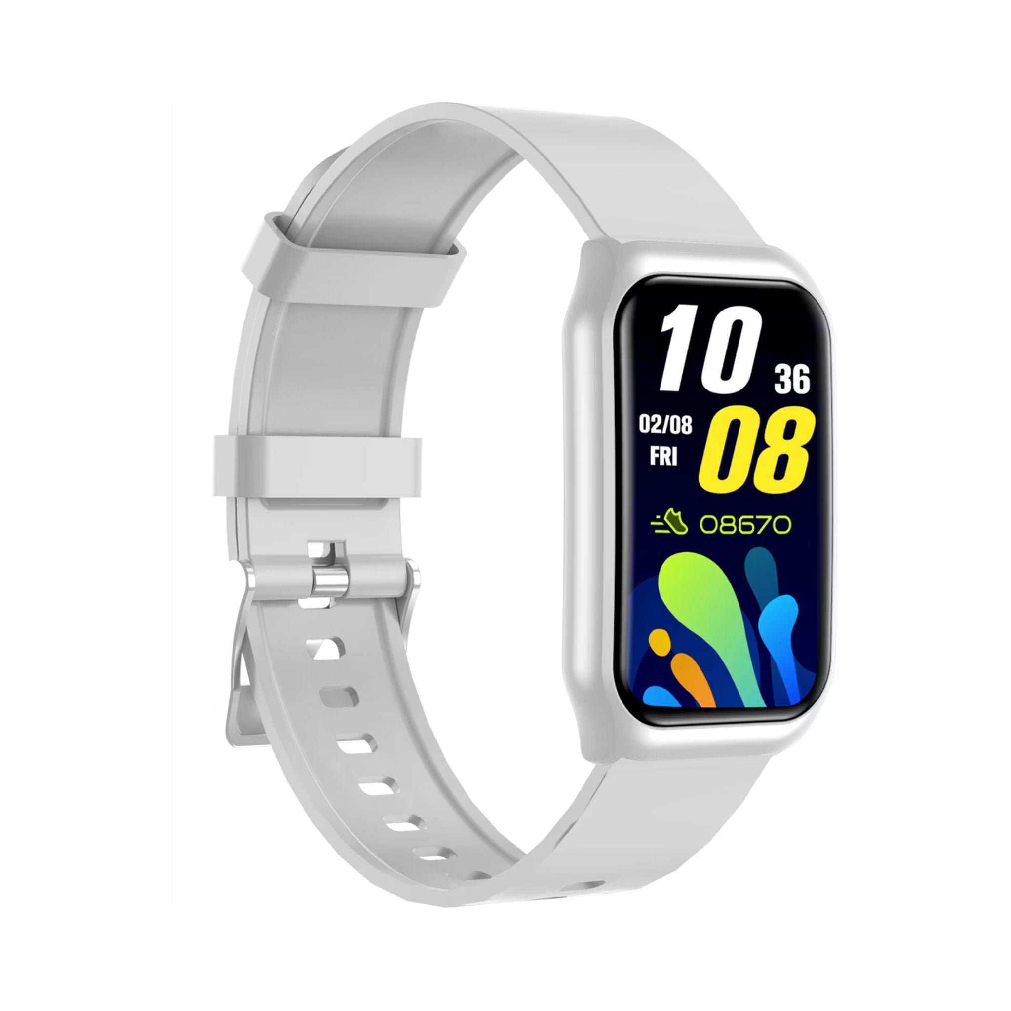 Green Lion Track Fit Smartwatch 1.45” TFT IPS Display, Bluetooth 5.2, Magnetic Charging, 3–5 Days Battery Life, IP65 Water Resistant, Health & Fitness Tracking, Sport Modes, Flashlight, Bluetooth Calling-Silver