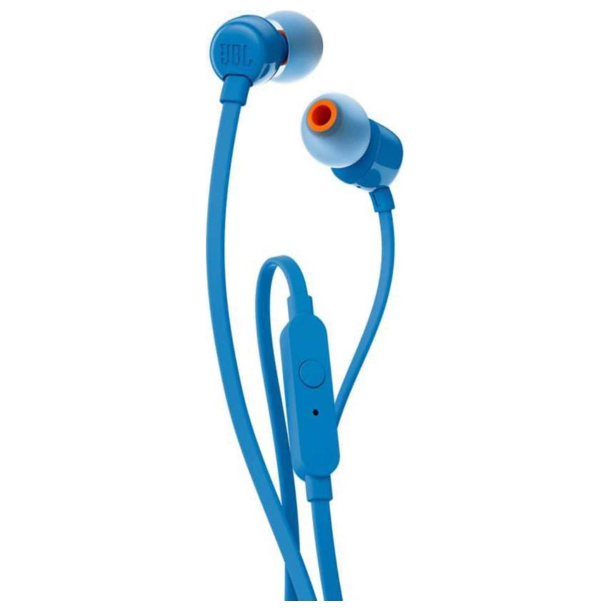 JBL T110 Wired Universal In-Ear Headphones, 6 Hours Battery Life, 2 Hours of Charging Time, Anti-Tangle Design - Blue