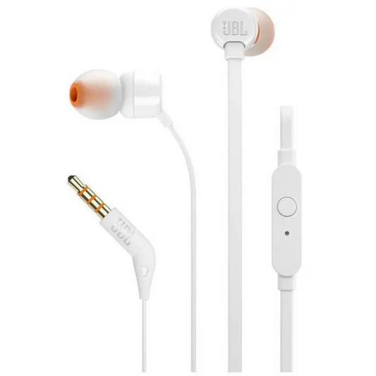 JBL T110 In-Ear Headphones - White