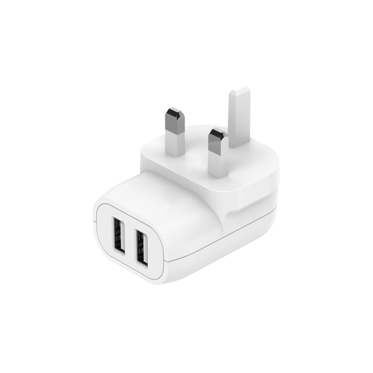 Budi 2 USB Home Charger with 1m Type-C Cable AC339UTW - White