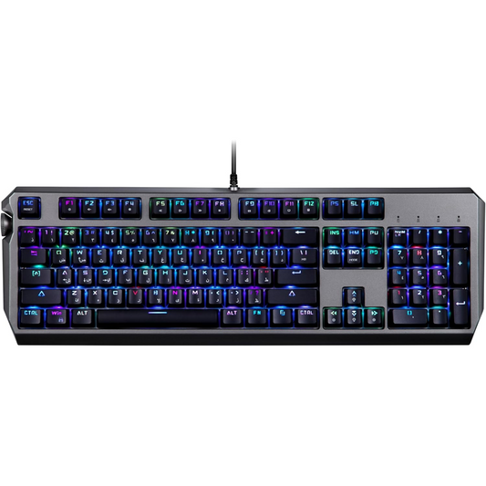 Porodo Gaming Wired Mechanical Gaming Keyboard with Gateron Pro Switch (Blue) - Black