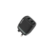 Green Lion Dual Port Wall Charger with USB-A to Micro Cable Type, 1m Cable Length, 3-Pin UK Plug, 12W Power, 2.4A Fast Charging, ×2 USB-A Ports, Charging Protection, Multi-Device Charging, Portable Design - Black