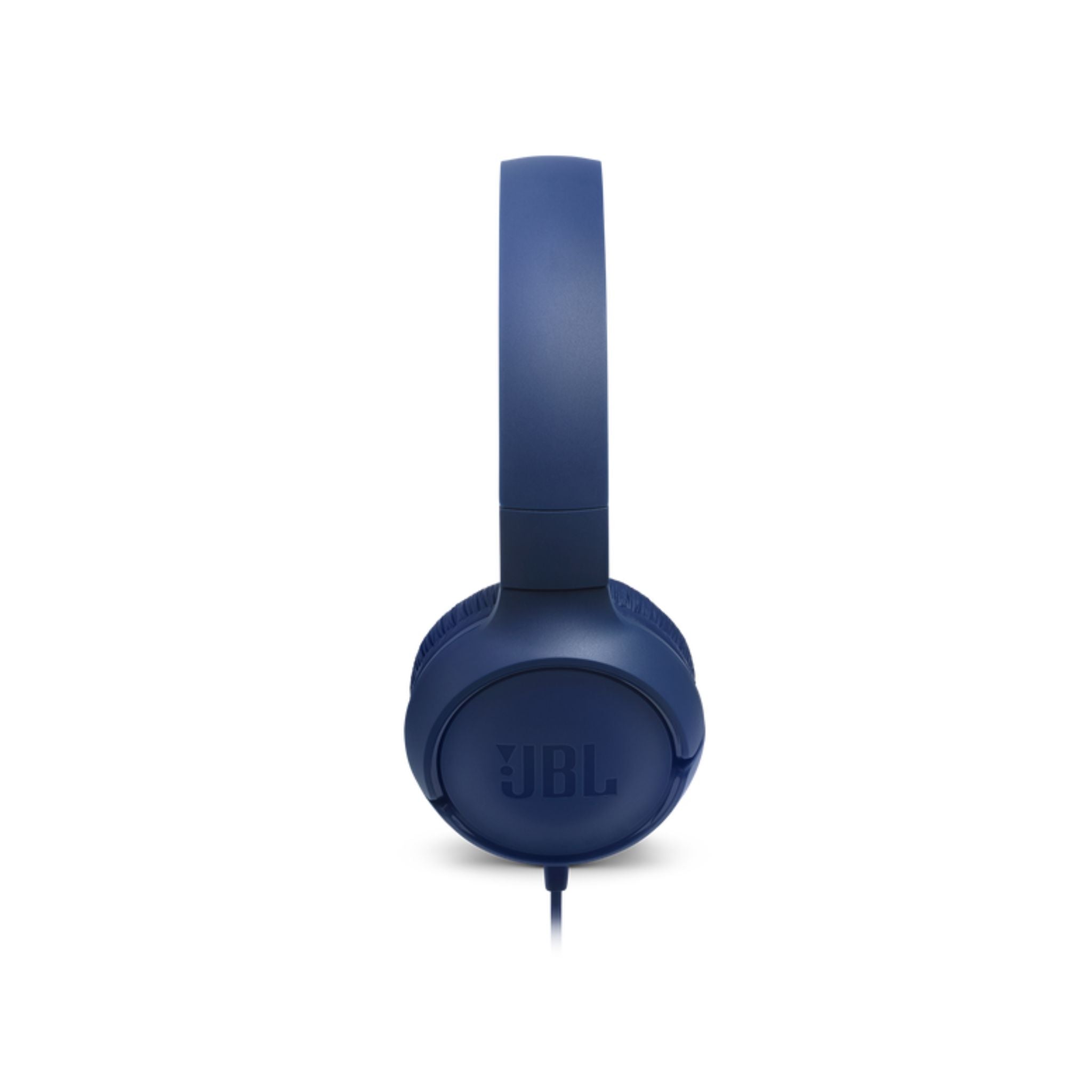 JBL Tune 500 Wired On-Ear Headphones, Pure Bass Sound, 1-Button Remote/Mic, Lightweight, Foldable Design, Tangle-Free Flat Cable, Voice Assistant - Blue