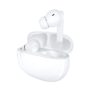 White in-ear wireless earbuds with a charging case.