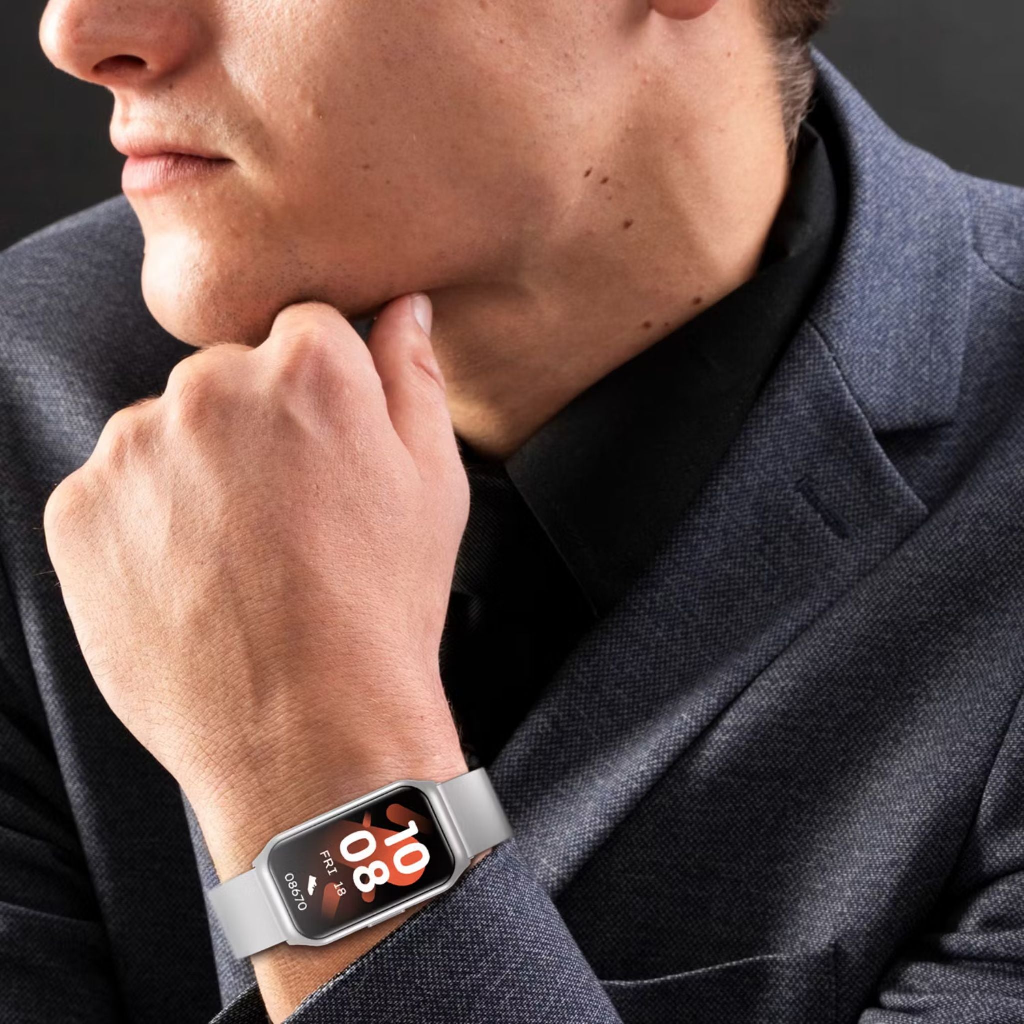 Green Lion Track Fit Smartwatch 1.45” TFT IPS Display, Bluetooth 5.2, Magnetic Charging, 3–5 Days Battery Life, IP65 Water Resistant, Health & Fitness Tracking, Sport Modes, Flashlight, Bluetooth Calling-Silver