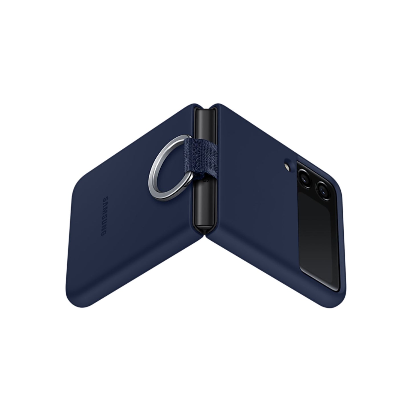 Samsung Galaxy Z Flip3 5G Silicone Cover with Ring_Navy