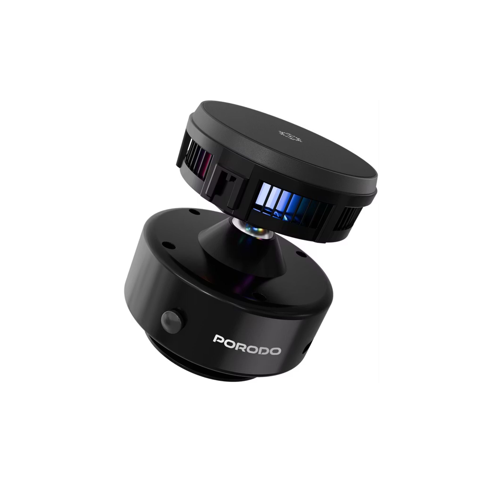 Black electronic device with 'PORODO' branding on a white background