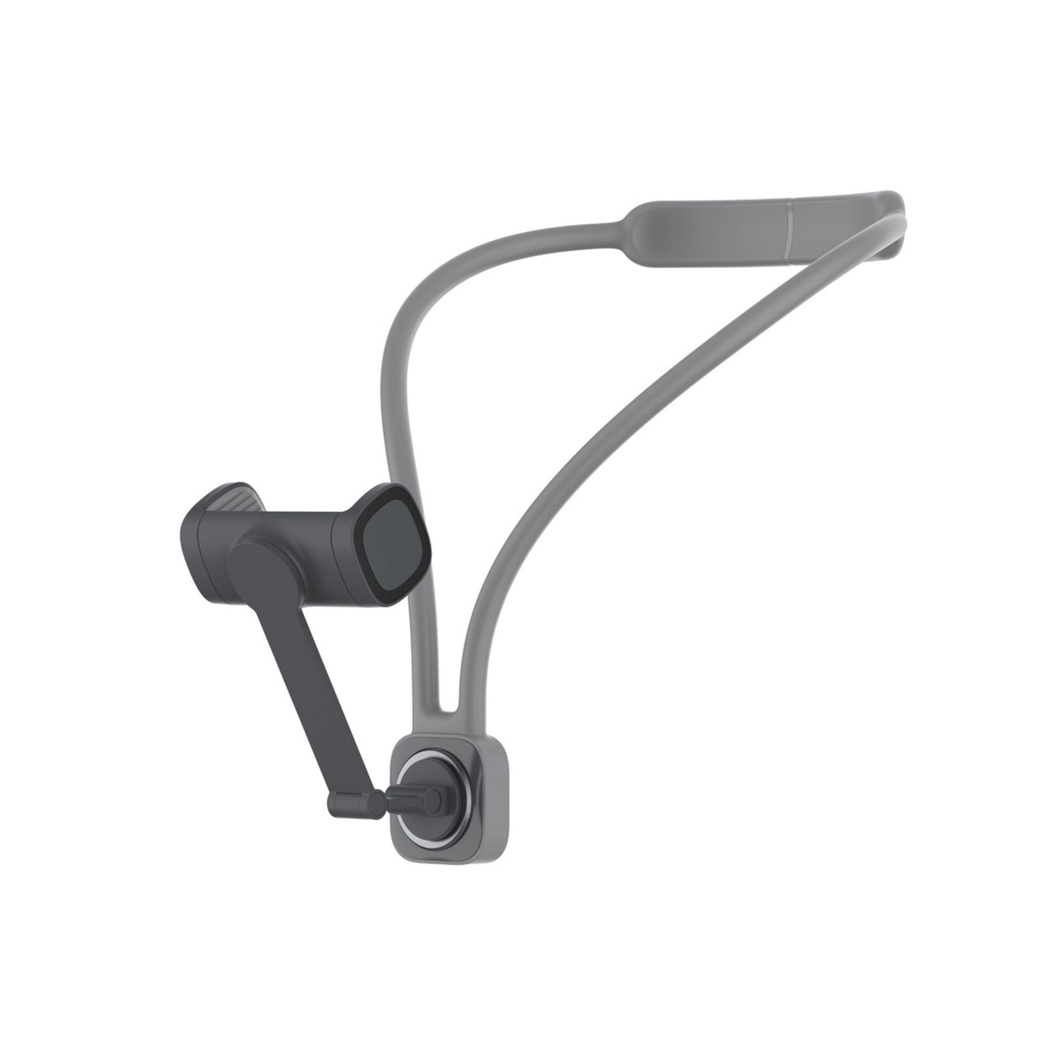 Porodo Smartphone Neck Mount with U-Shaped Design for a Snug Fit, Magnetic Latch, Suitable for Hands Free Recording, Secure Attachment - Black