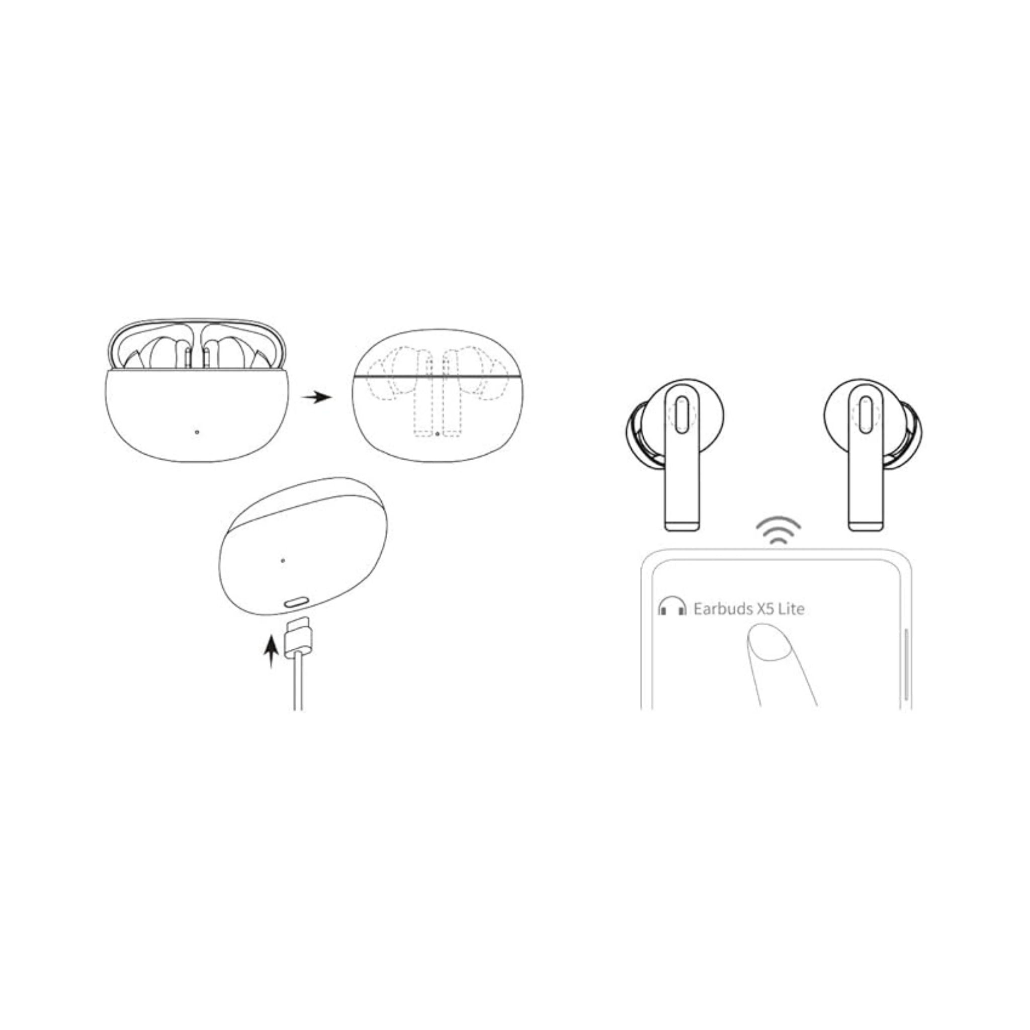 Honor CHOICE Earbuds X5 Lite 35 Hours Battery Life - White