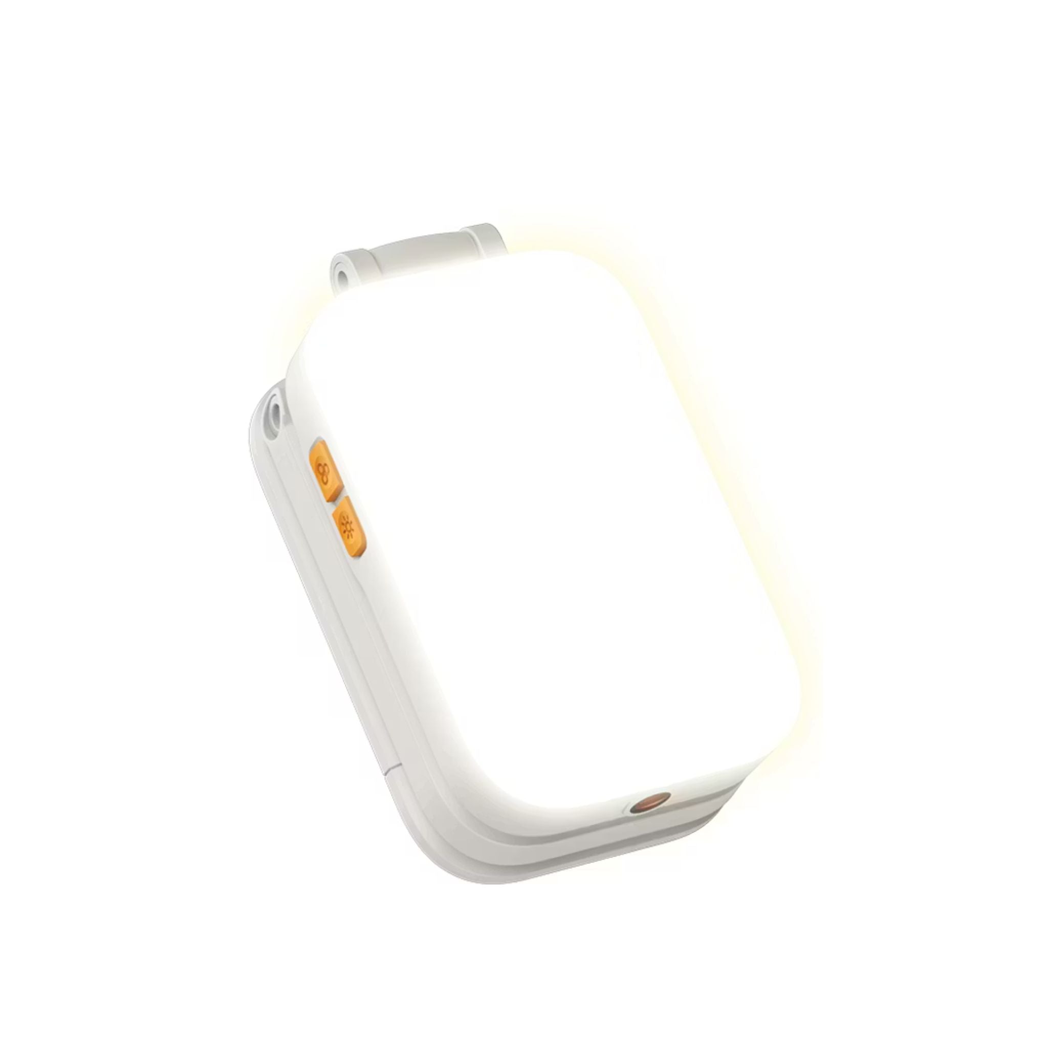 Porodo Lifestyle Phone Stand Fill Light, Lightweight & Compact Design, Up to 8 Hours Working Time, 3 Color Temperatures, Dynamic RGB Lights, Folding Design - White