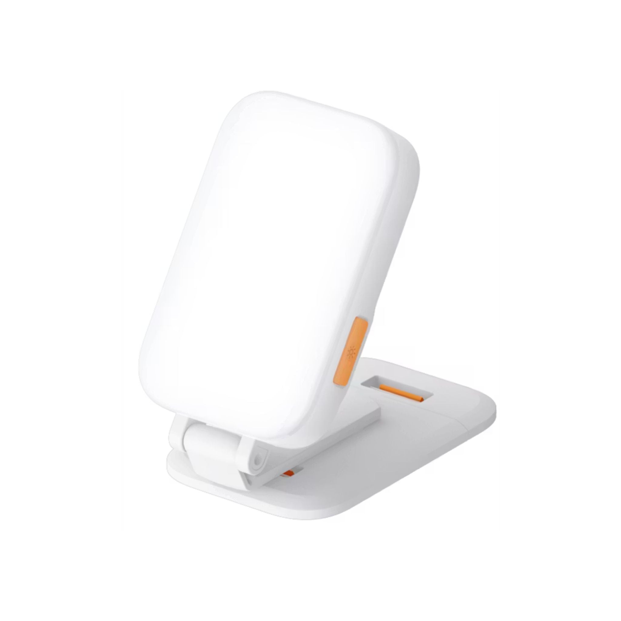 Porodo Lifestyle Phone Stand Fill Light, Lightweight & Compact Design, Up to 8 Hours Working Time, 3 Color Temperatures, Dynamic RGB Lights, Folding Design - White