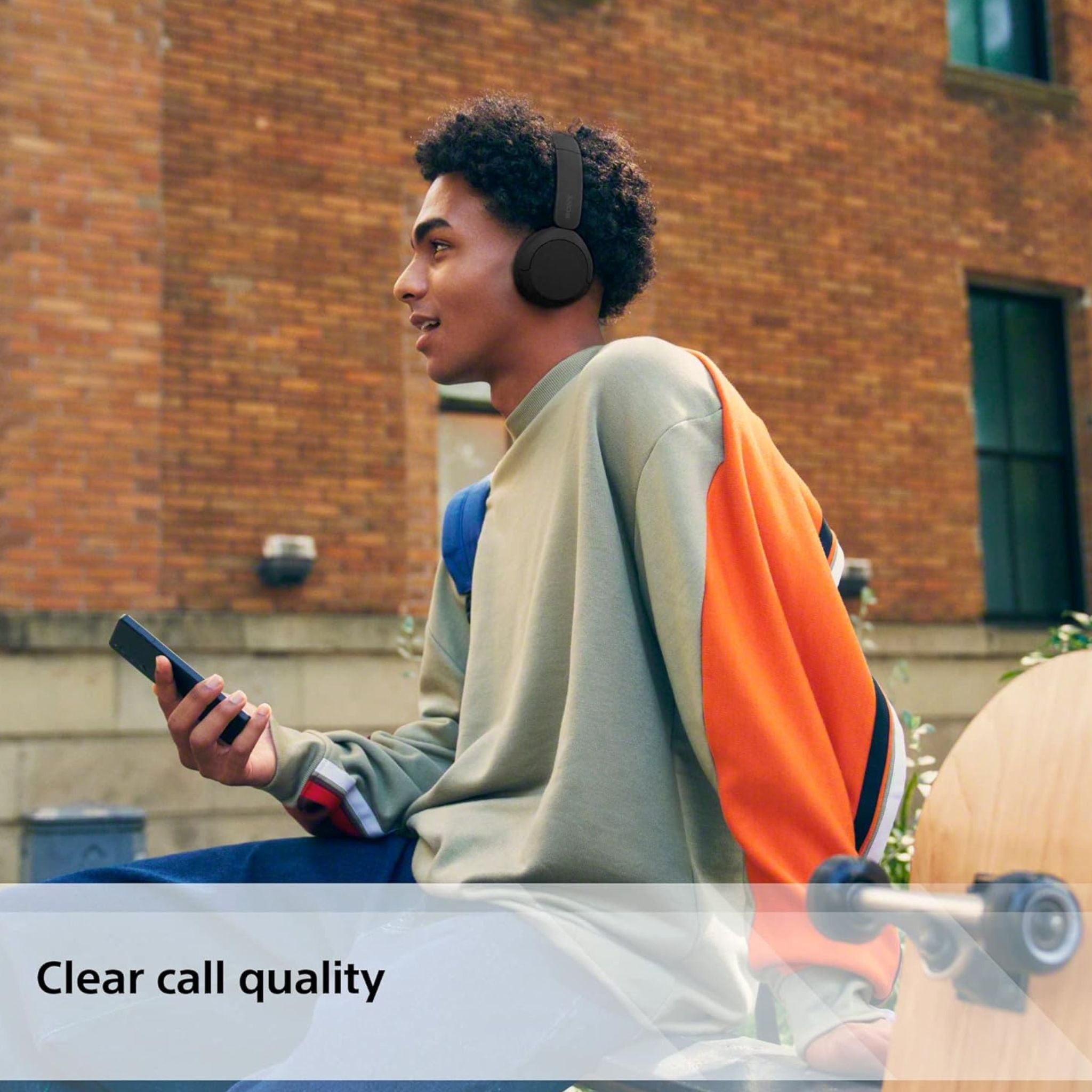 Sony WH-CH520 Wireless Headphones, 50 hours battery life, Clearer hands-free calling, Multipoint Connection, On-ear style-Black