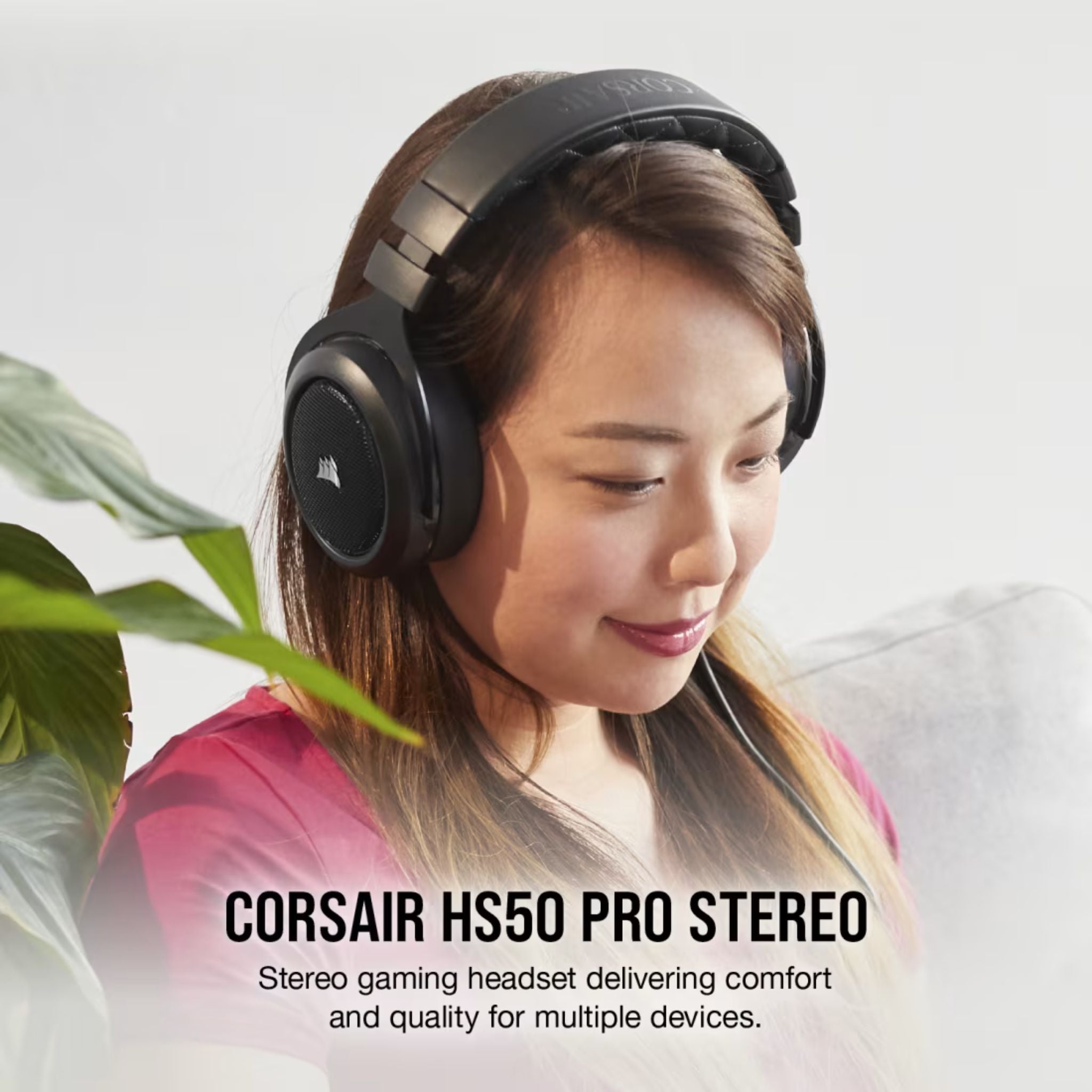 CORSAIR HS50 PRO STEREO Gaming Headset — Carbon