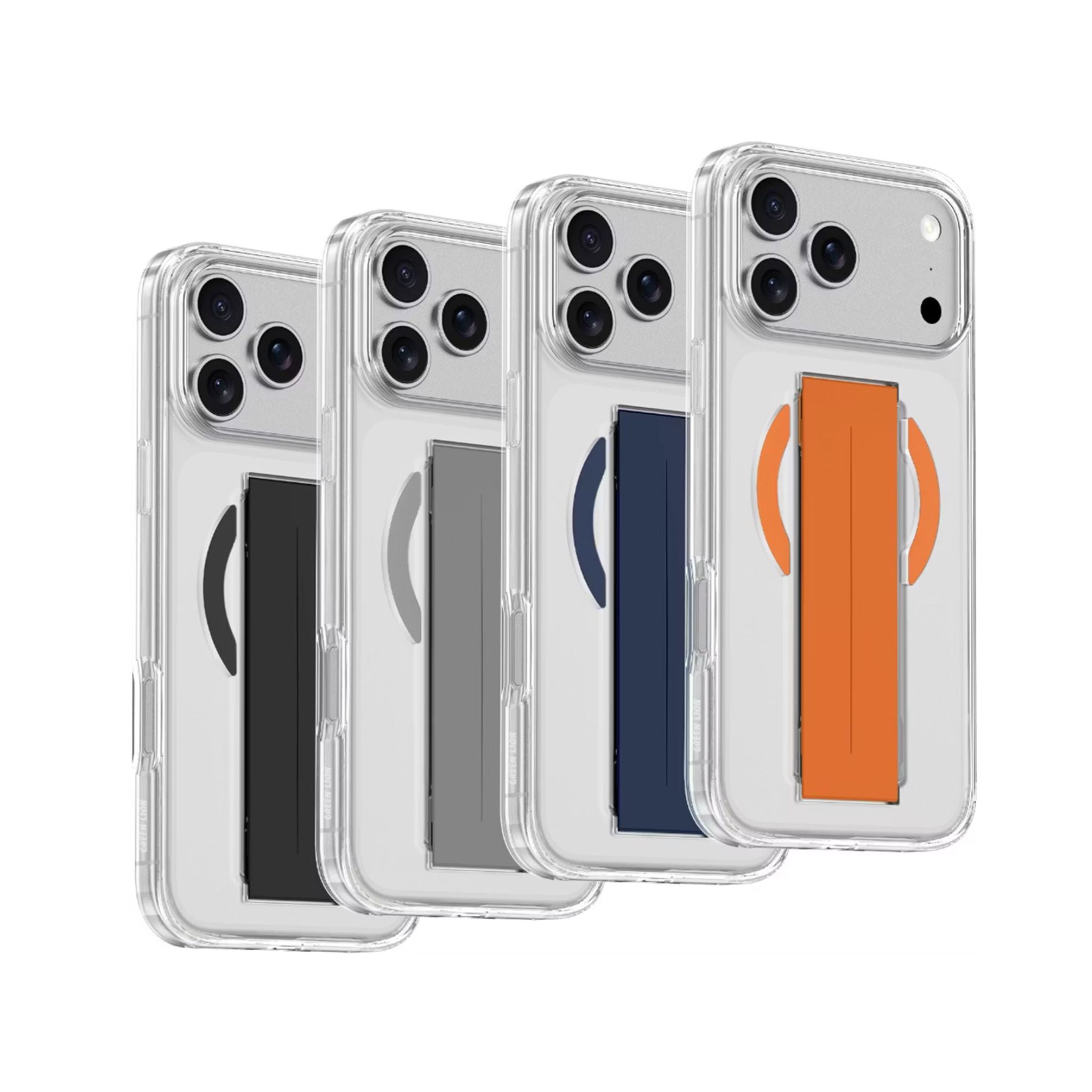 Green Lion MagSafe Grip Case for iPhone 17 Pro Max, Anti-Scratch, Camera Protection, Screen Protection, Anti-Yellowing Clarity, Comfortable Grip, Military-Grade Guard - Blue Titanium