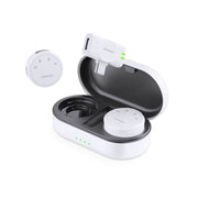 Porodo Lavalier Wireless Dual Mic with Charging Case, 22.5H Playtime, ≤20ms Latency, 2.4GHz, Plug & Play, Magnetic Clip, White