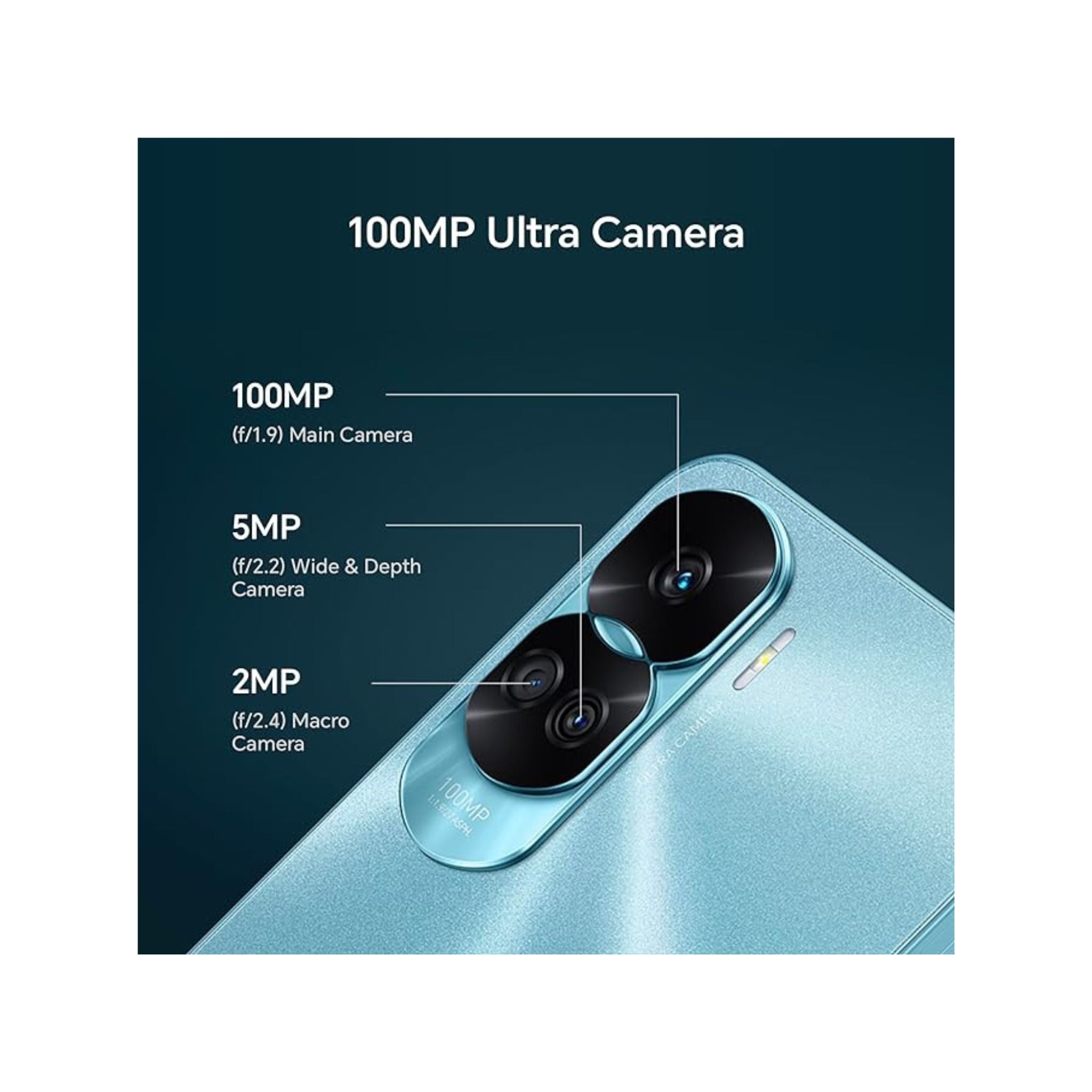 Honor 90 Lite 5G (8GB RAM+256GB ROM) Smart Phones - Cyan Lake