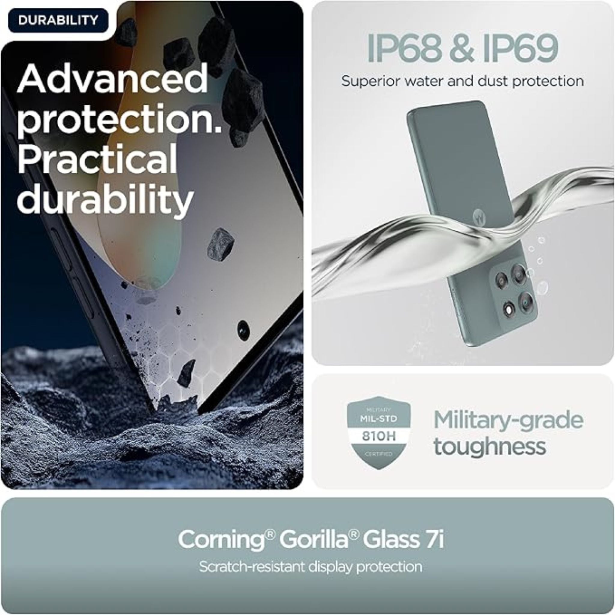 Motorola Moto G56 5G, 12GB RAM 256GB ROM- International Version- Pantone Gray Mist