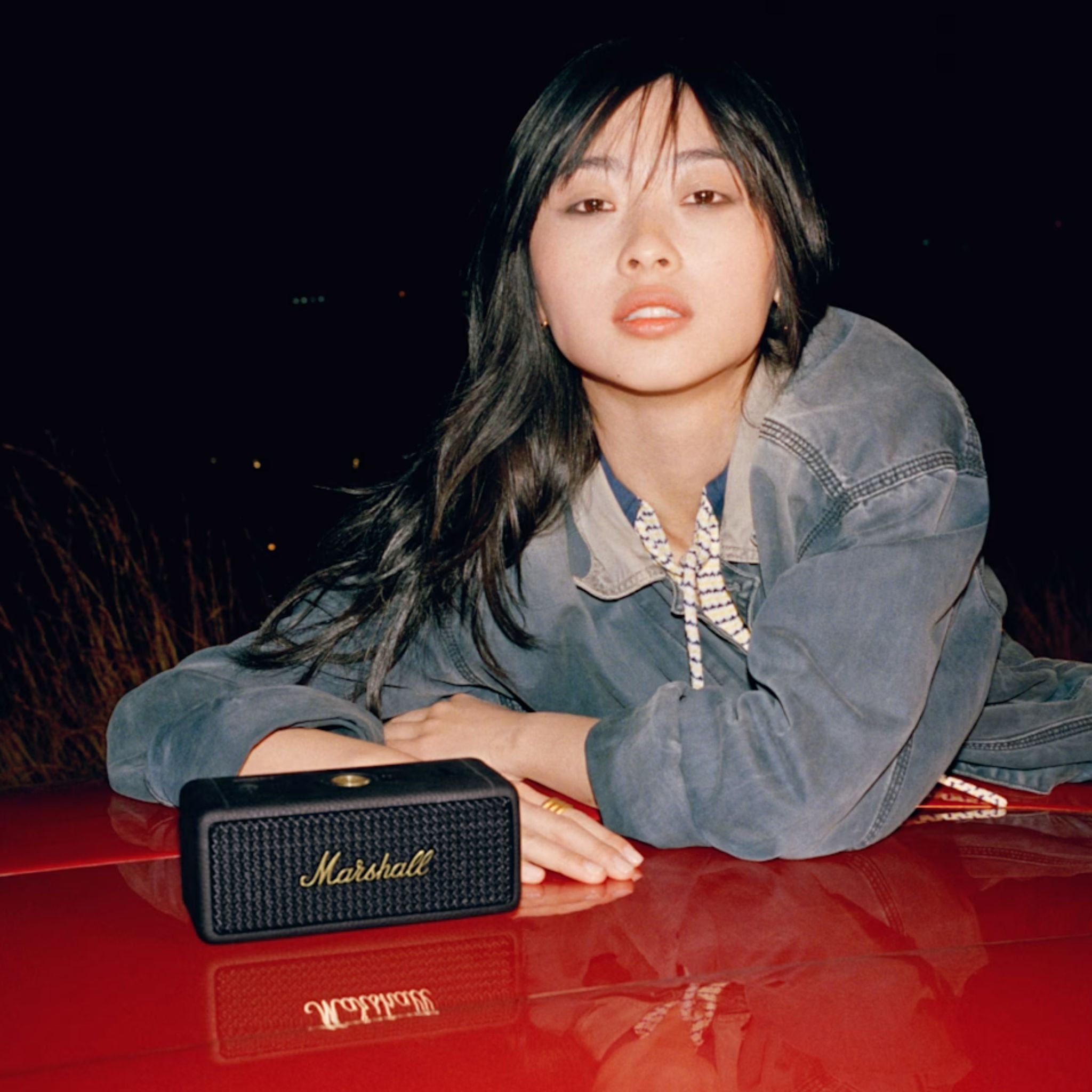 Marshall Emberton II Portable Bluetooth Speaker, Water Resistant Wireless Speaker Portable Speaker with 30+ Hours of Playtime - Black & Steel